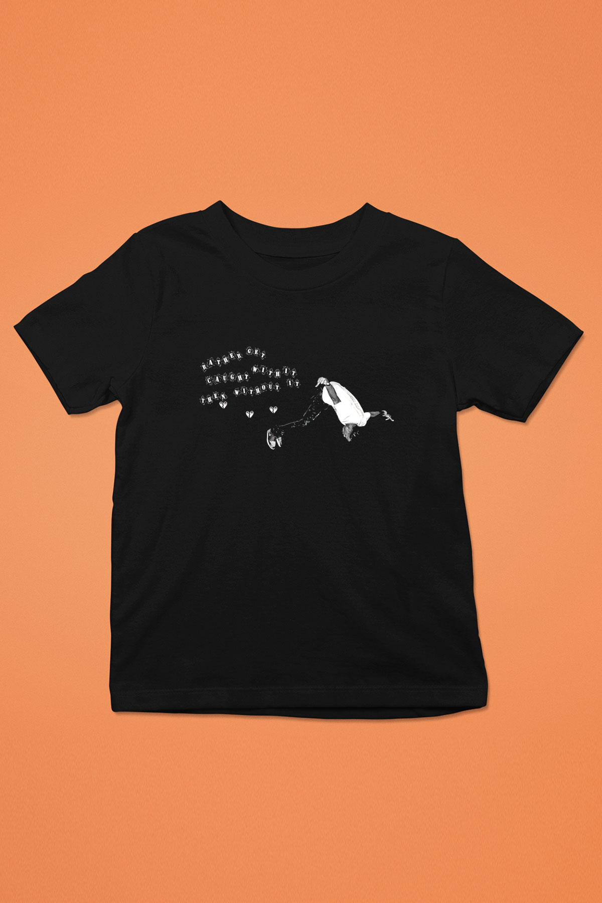 Playboi Carti Baskılı Unisex Siyah Çocuk Tişört - Tshirt