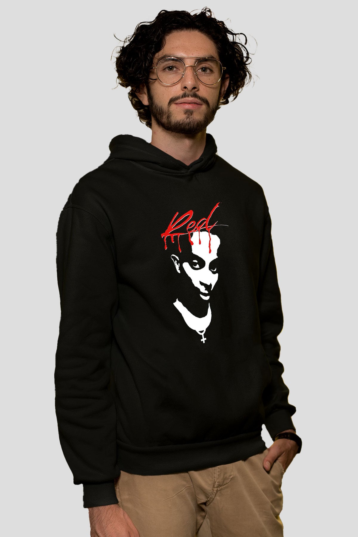 Playboi Carti Baskılı Unisex Siyah Hoodie