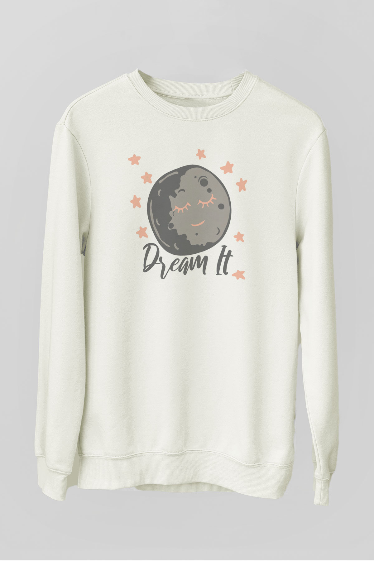 Plüton Beyaz Unisex Sweatshirt