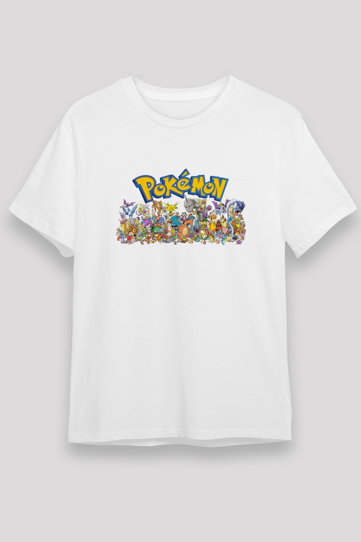 Pokemon Beyaz Unisex Tişört T-Shirt