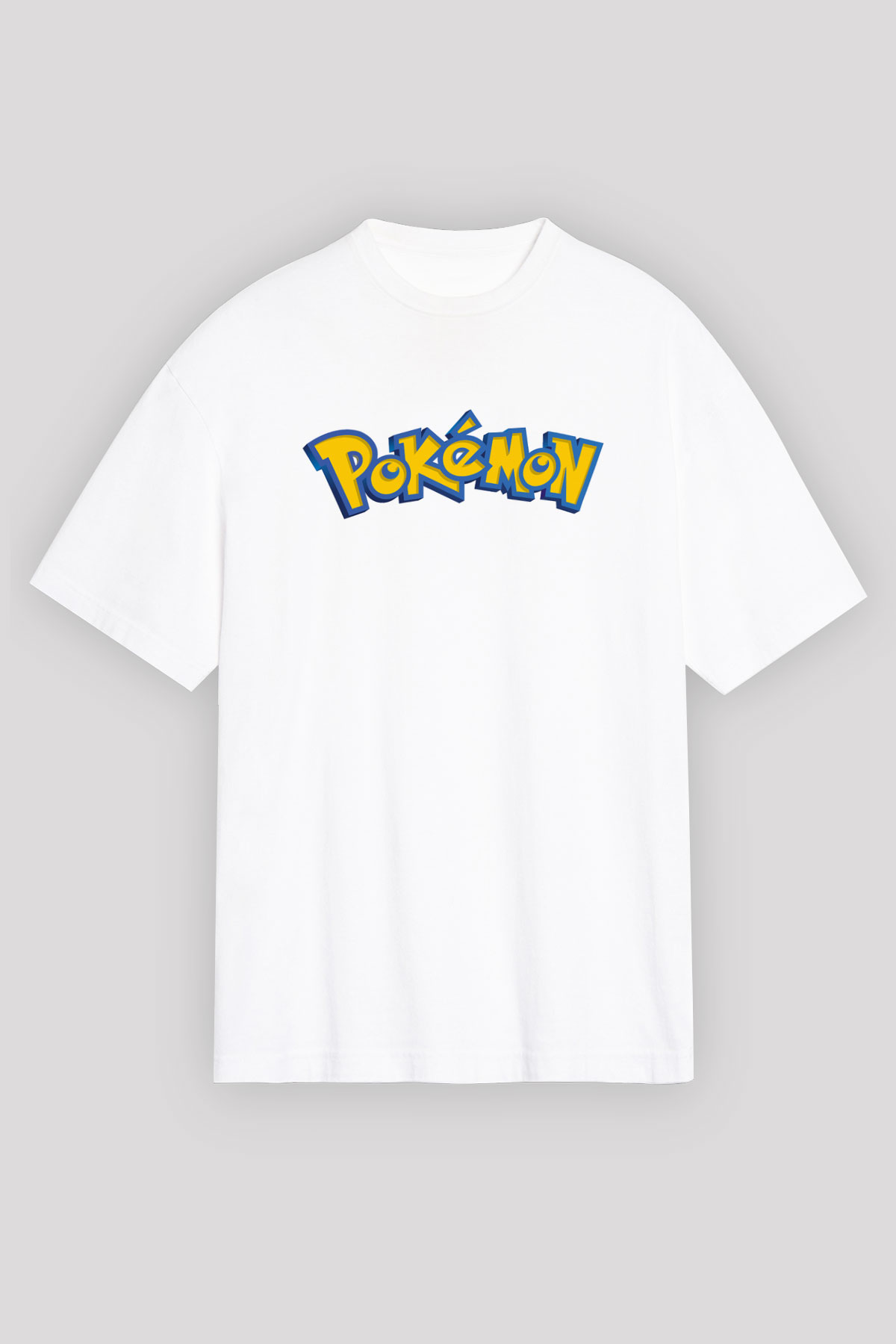 Pokemon Siyah Unisex Oversize Tişört T-Shirt