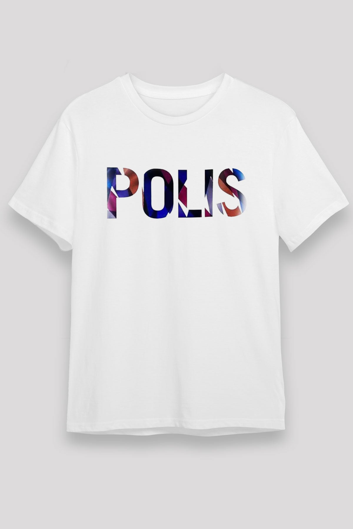 Polis Beyaz Unisex Tişört T-Shirt - TişörtFabrikası
