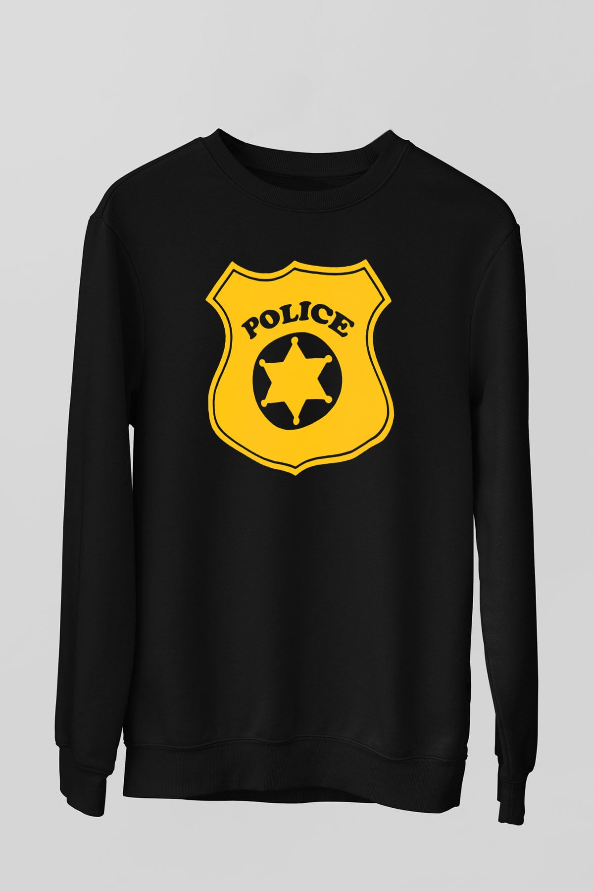 Polis Siyah Unisex Sweatshirt