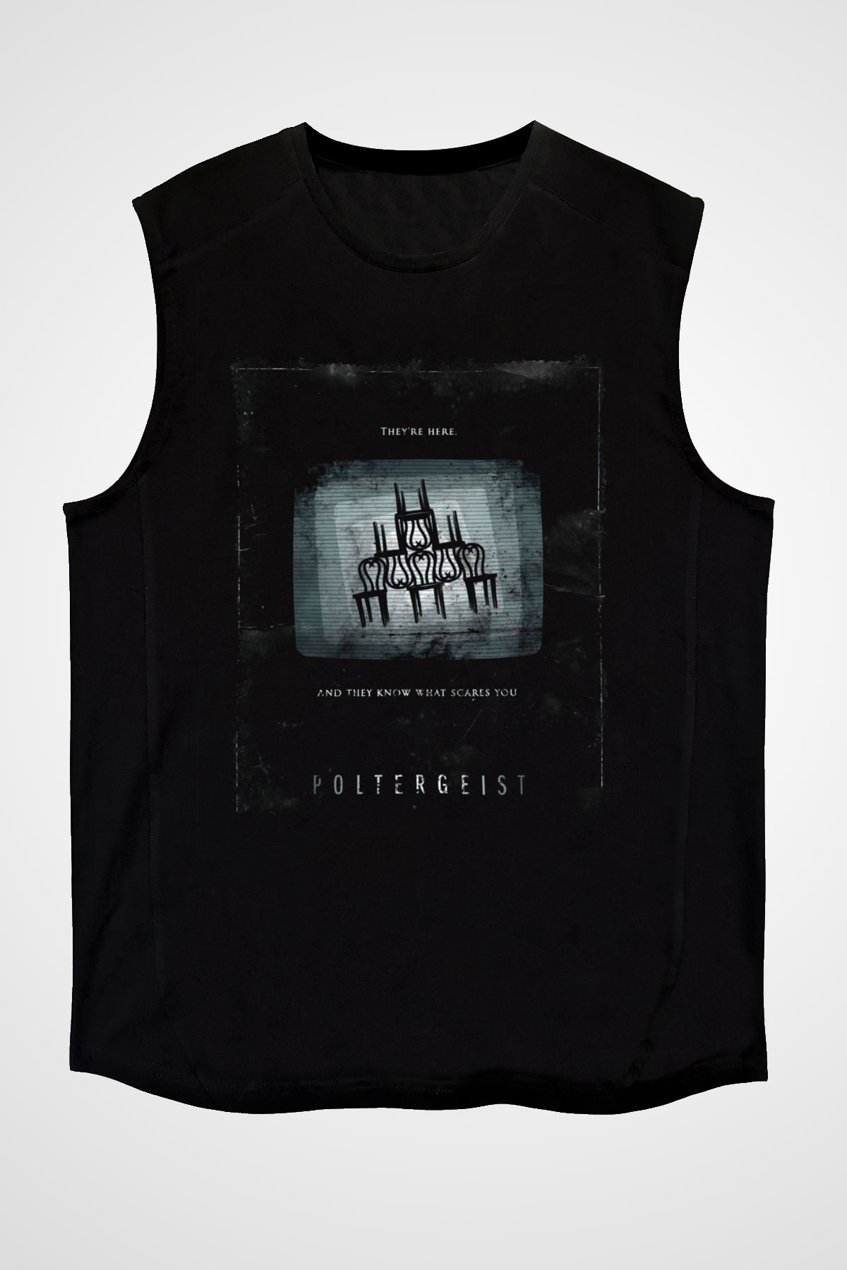 Poltergeist Siyah Unisex  Kolsuz Tişört
