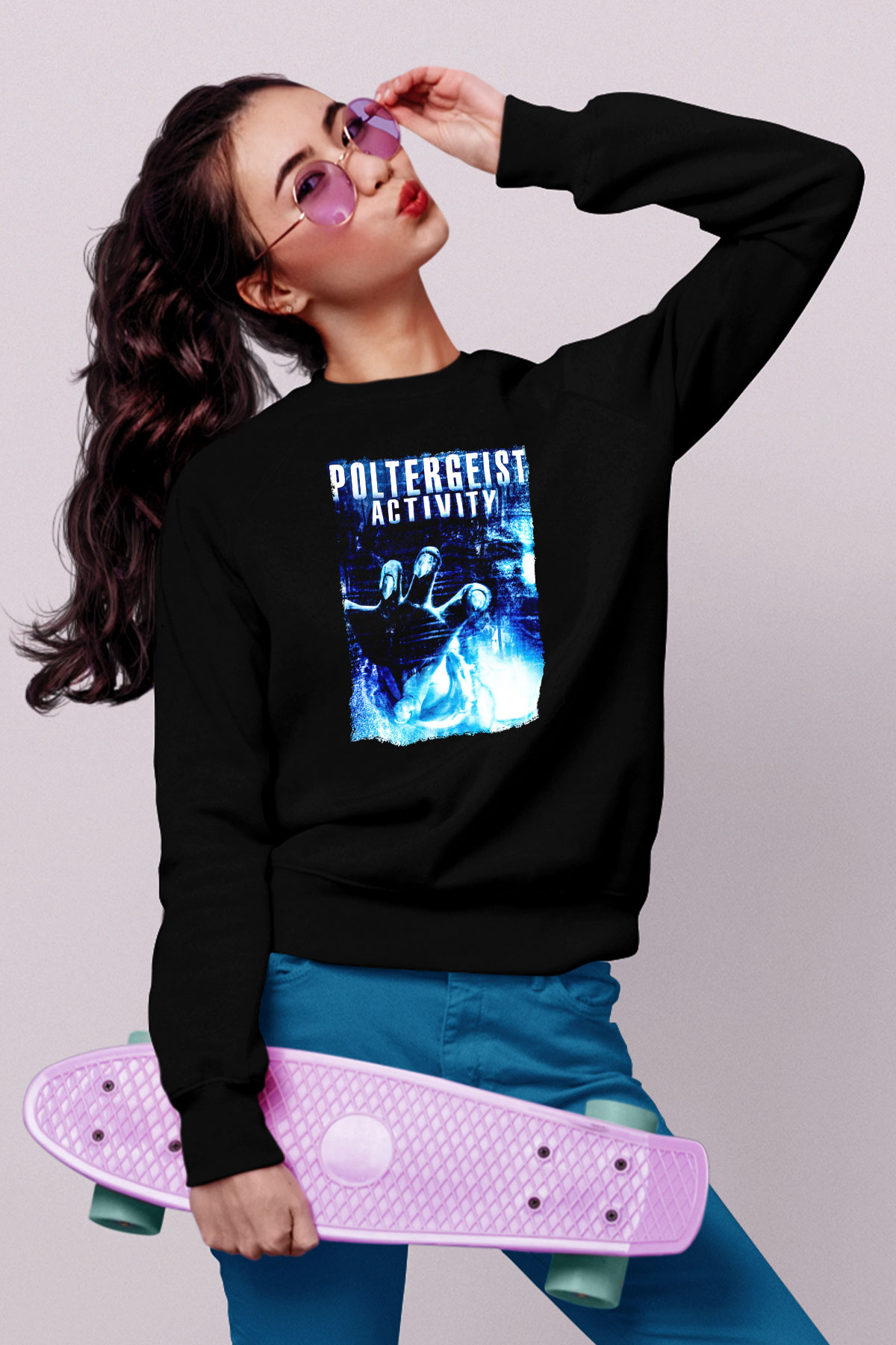 Poltergeist Siyah Unisex  Sweatshirt