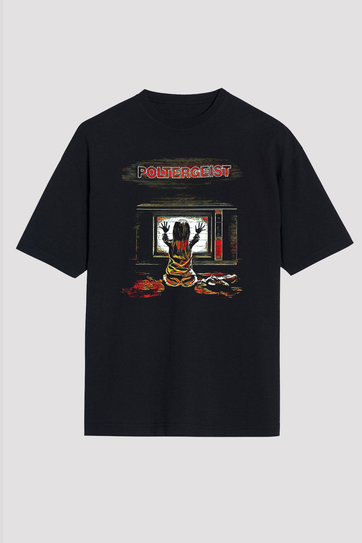 Poltergeist Siyah Oversize Tişört