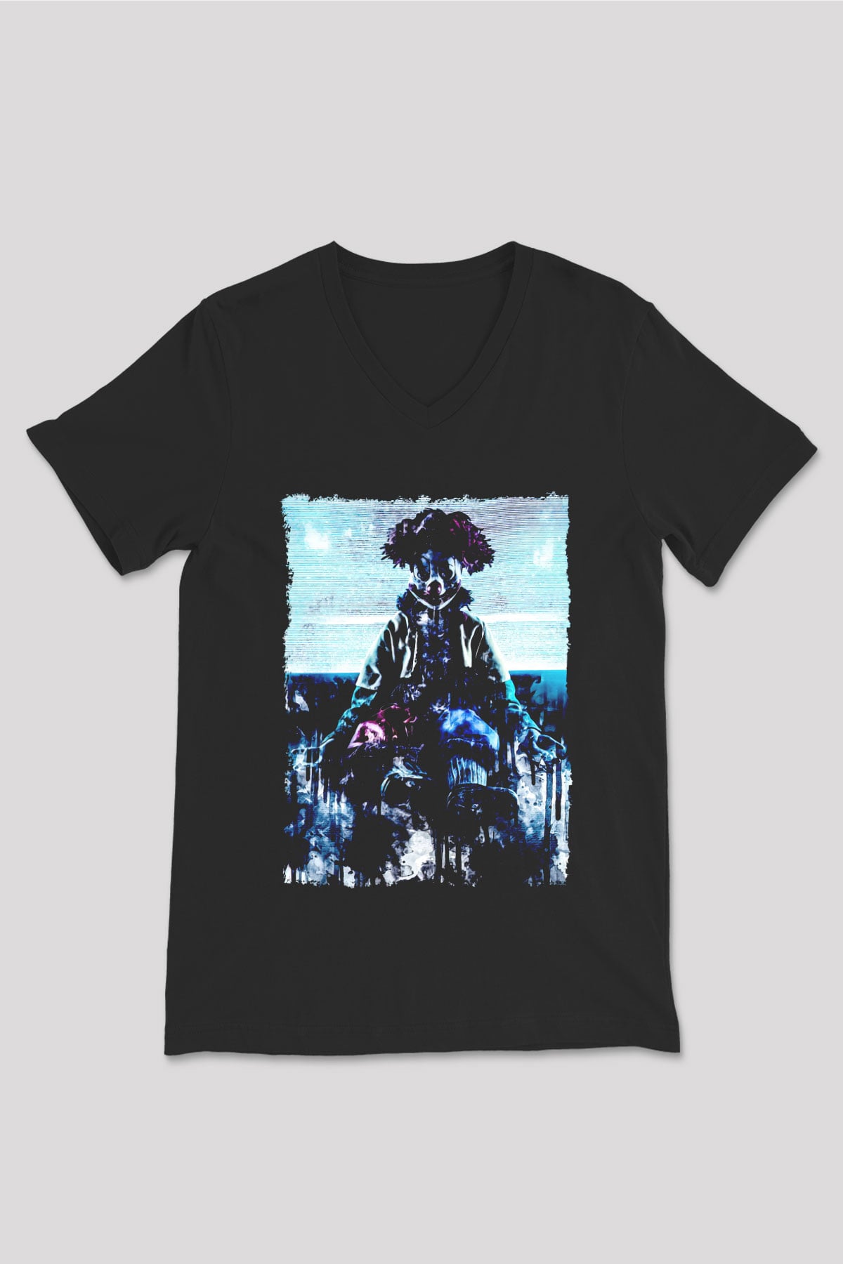 Poltergeist Siyah Unisex  V Yaka Tişört