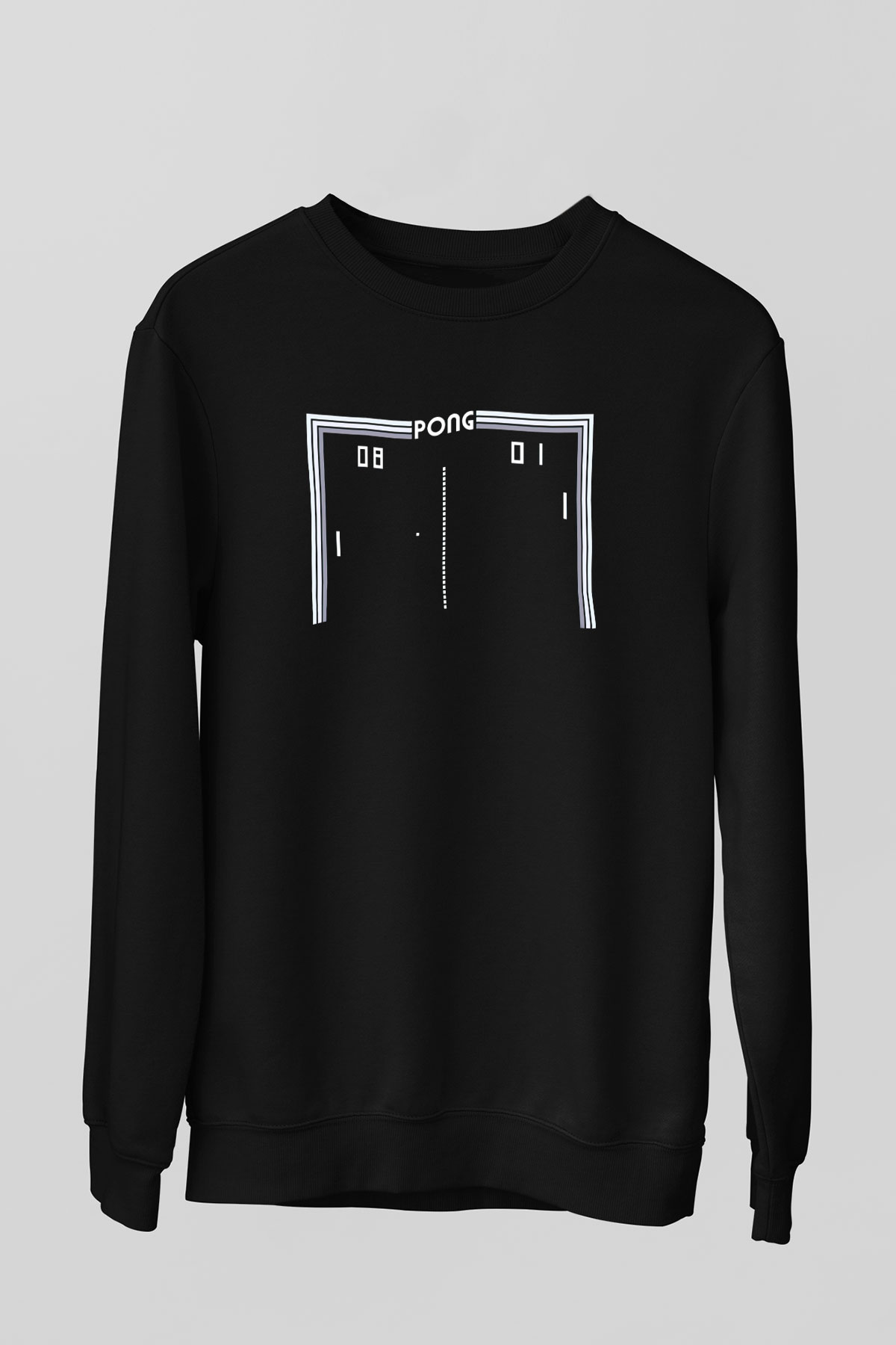Pong Siyah Unisex  Sweatshirt