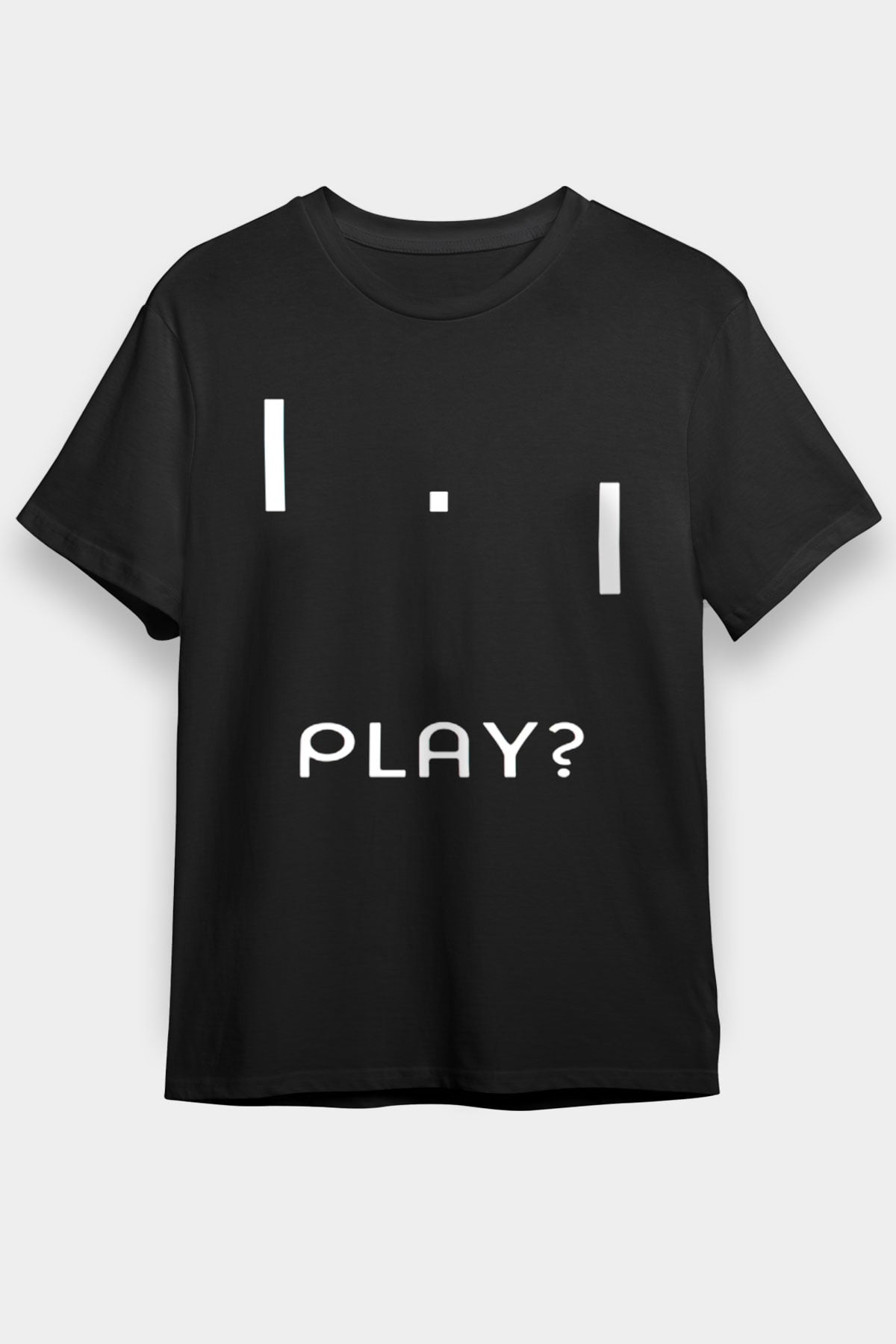 Pong Siyah Unisex Tişört
