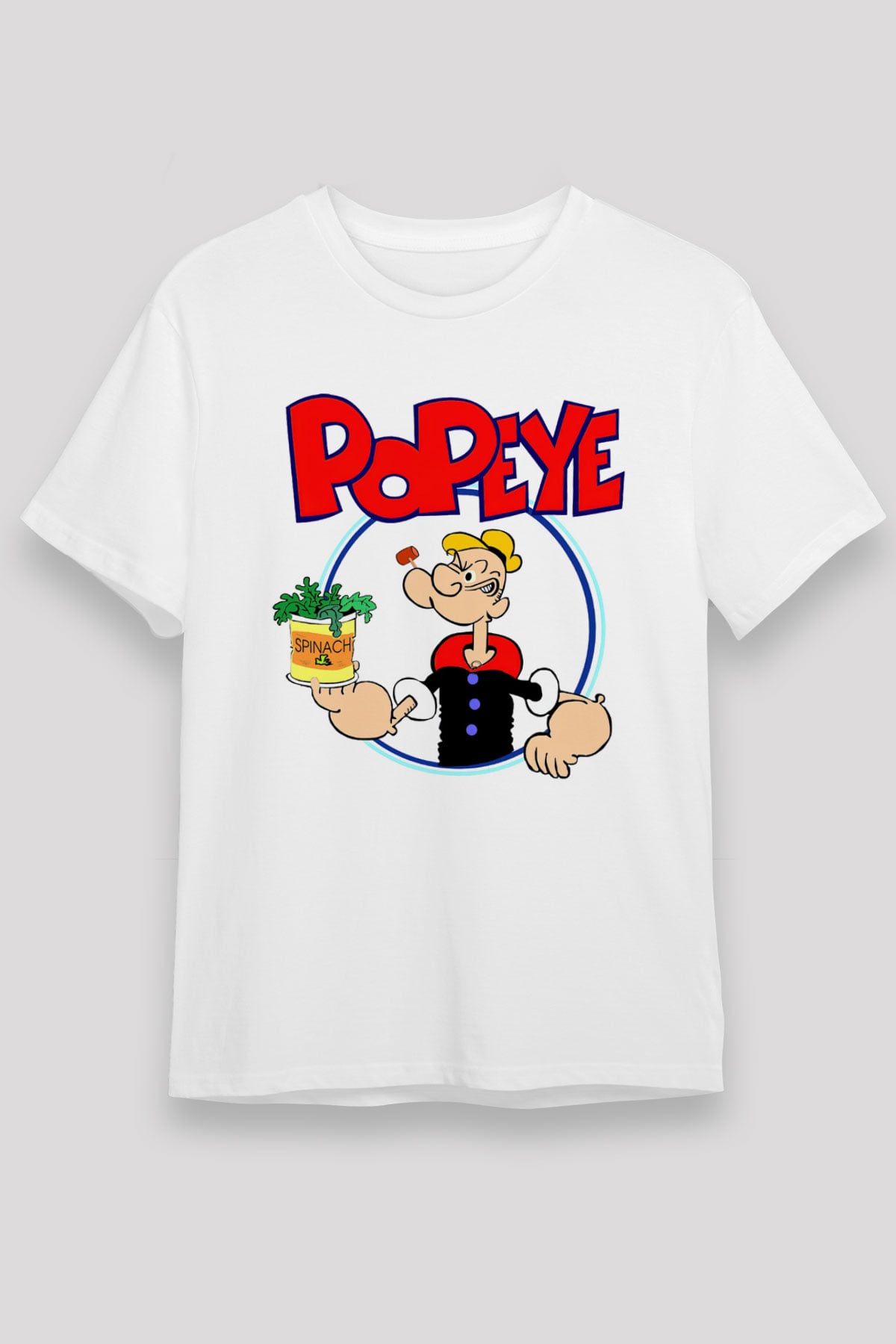 Popeye Beyaz Unisex Tişört T-Shirt