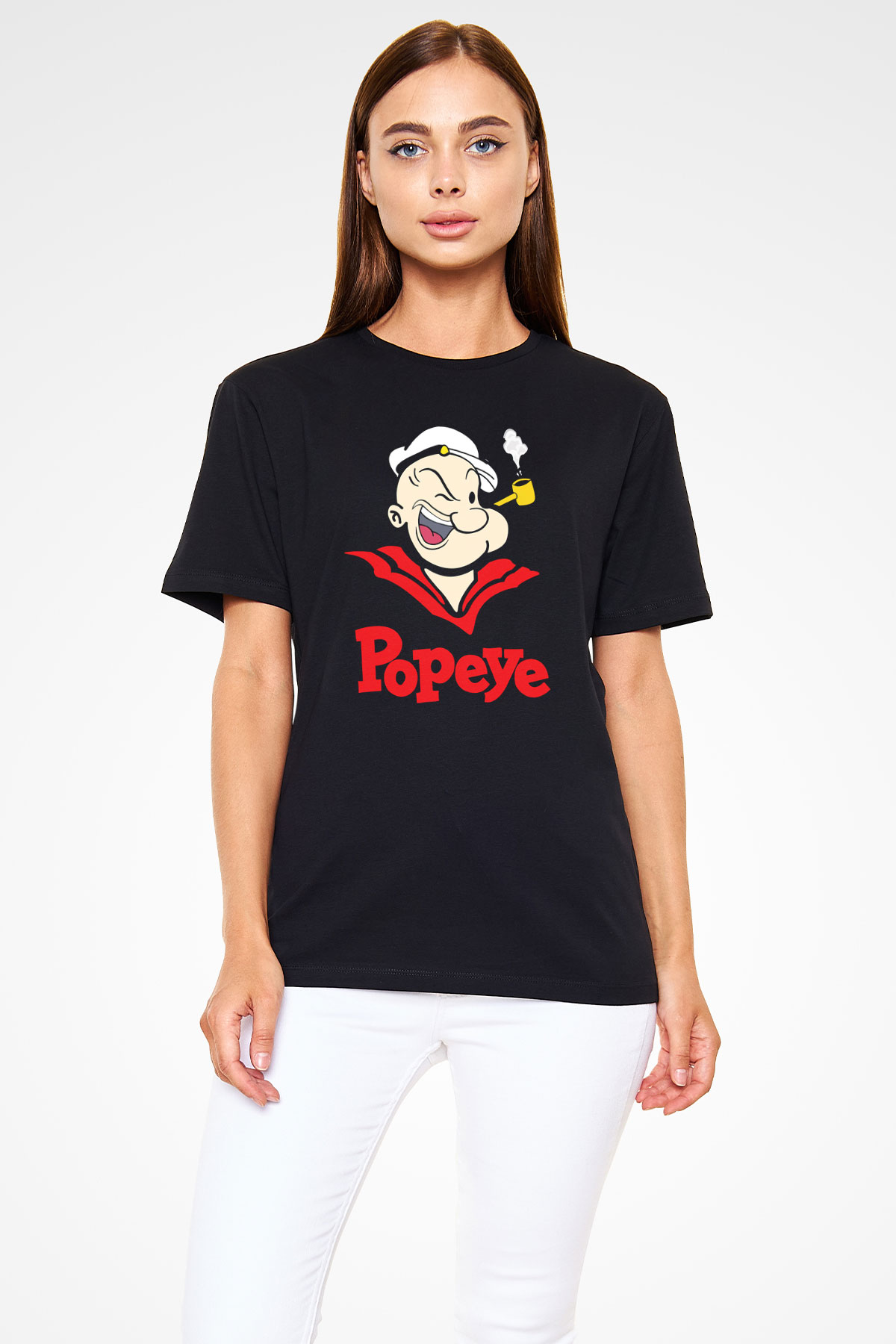 Popeye Siyah Unisex Tişört