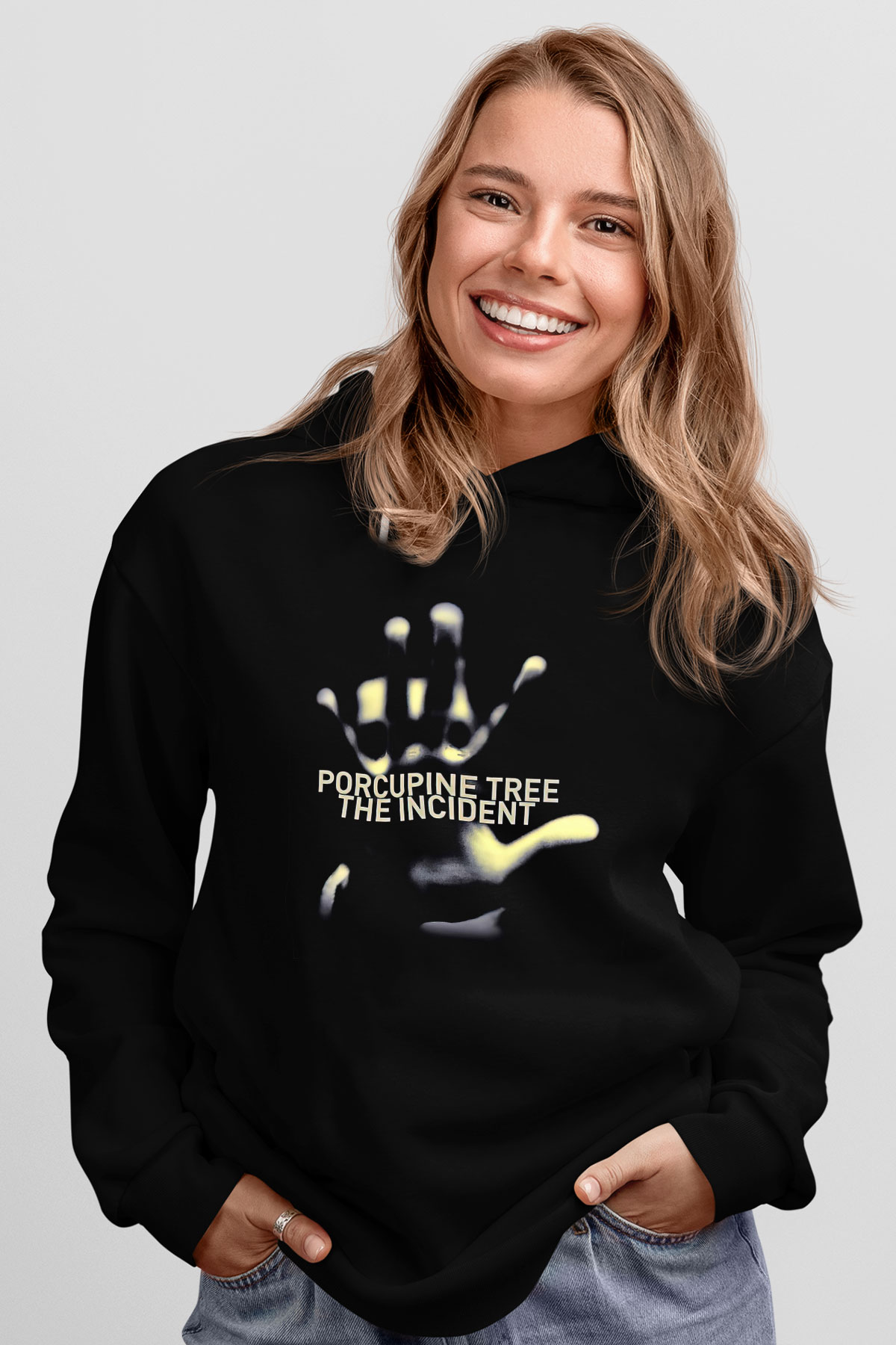 Porcupine Tree Baskılı Unisex Siyah Kapüşonlu Sweatshirt