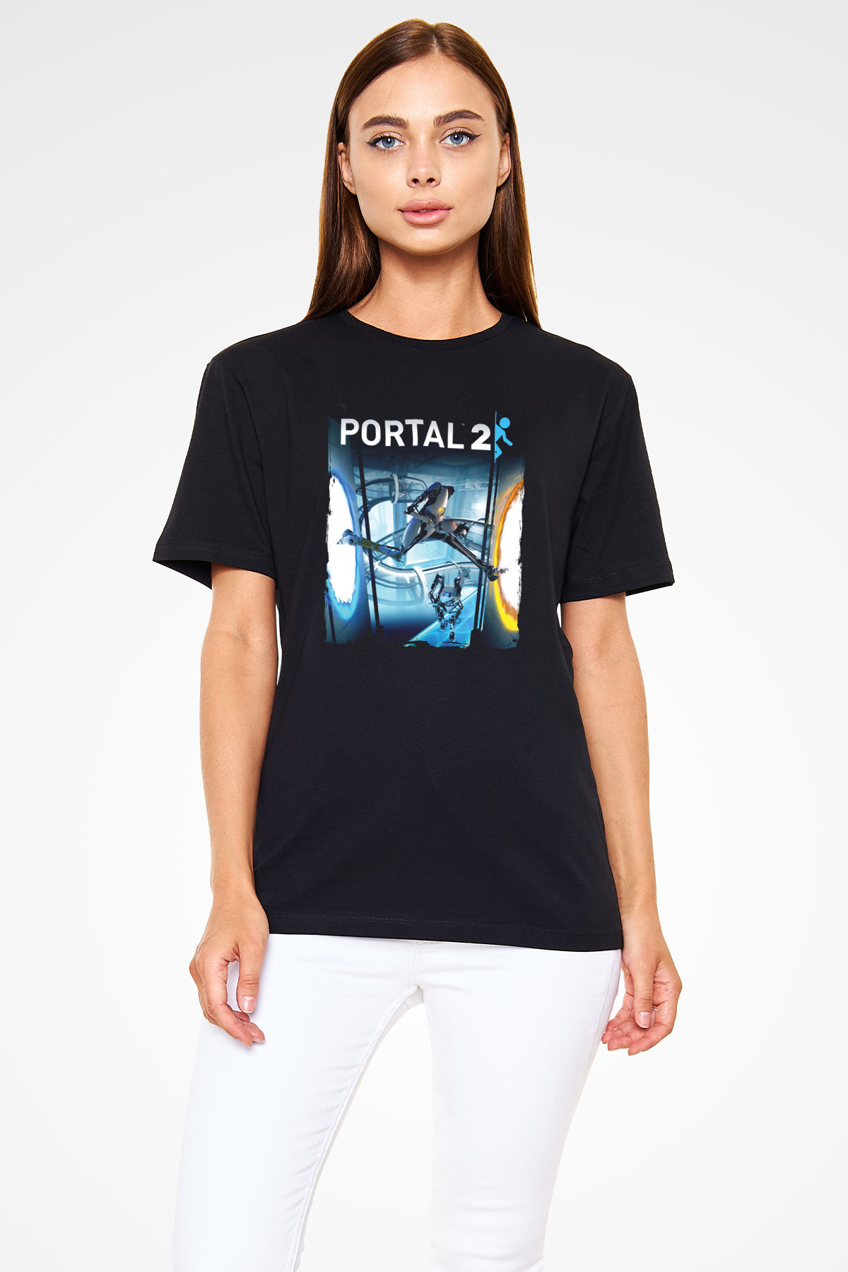 Portal Siyah Unisex Tişört T-Shirt