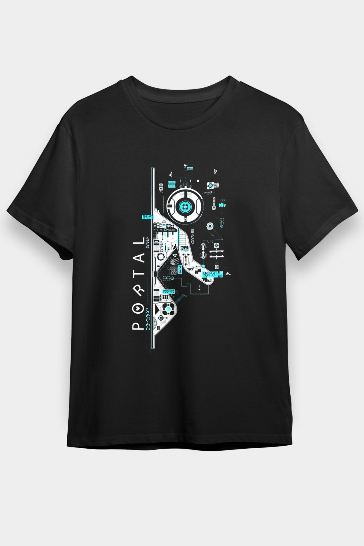 Portal Siyah Unisex Tişört T-Shirt