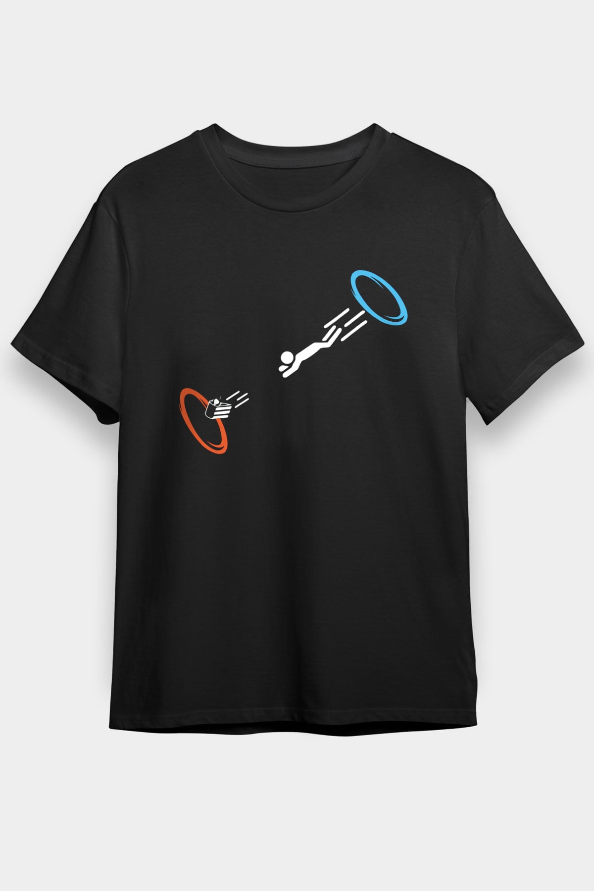 Portal Siyah Unisex Tişört T-Shirt