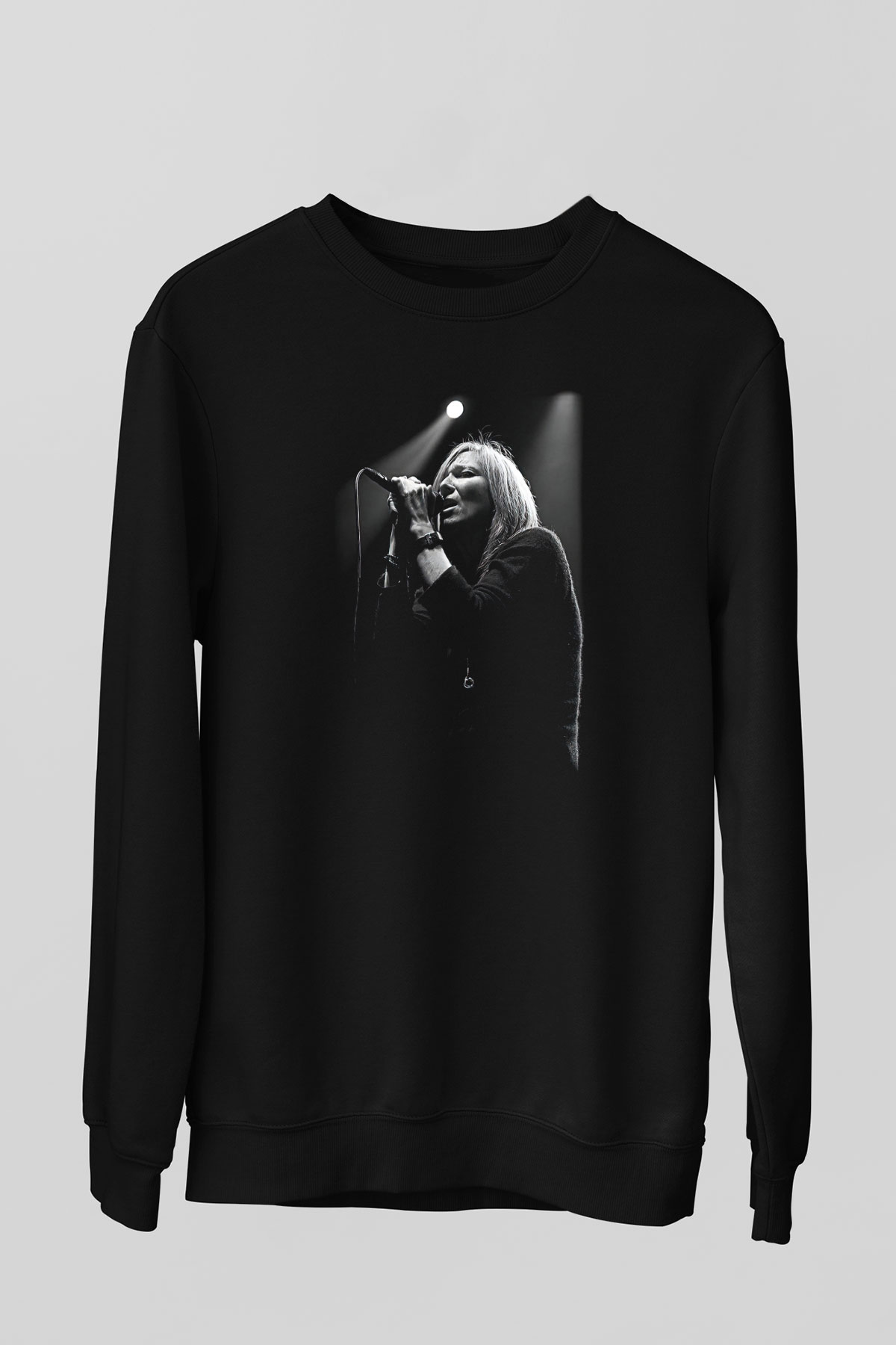Portishead Baskılı Unisex Siyah Sweatshirt