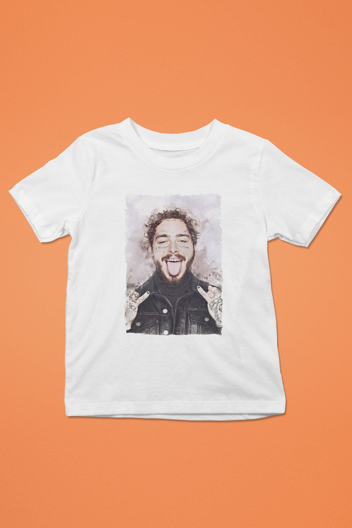 Post Malone Beyaz Unisex Çocuk Tişört