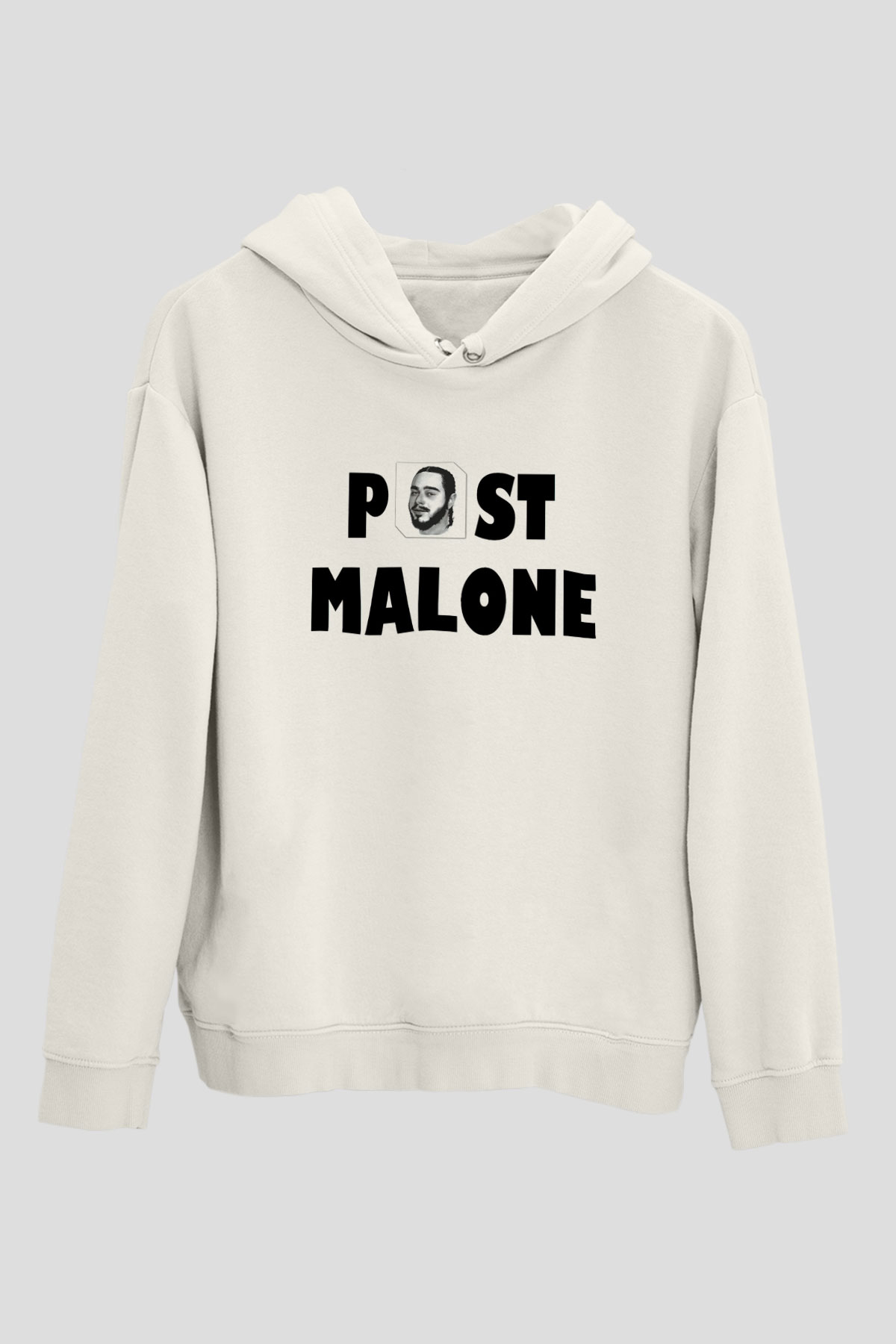 Post Malone Beyaz Unisex Kapşonlu Sweatshirt