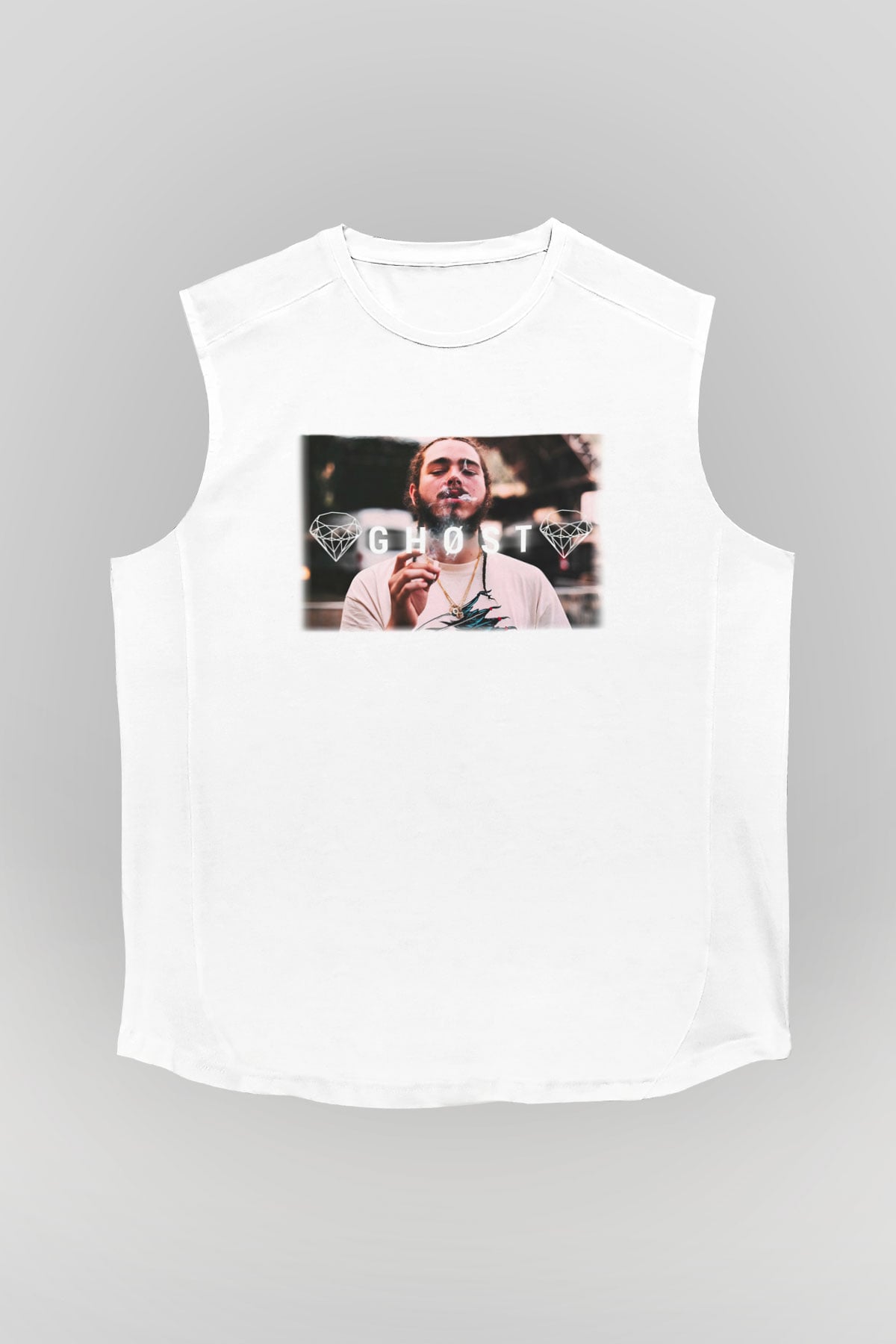 Post Malone Beyaz Unisex Kolsuz Tişört