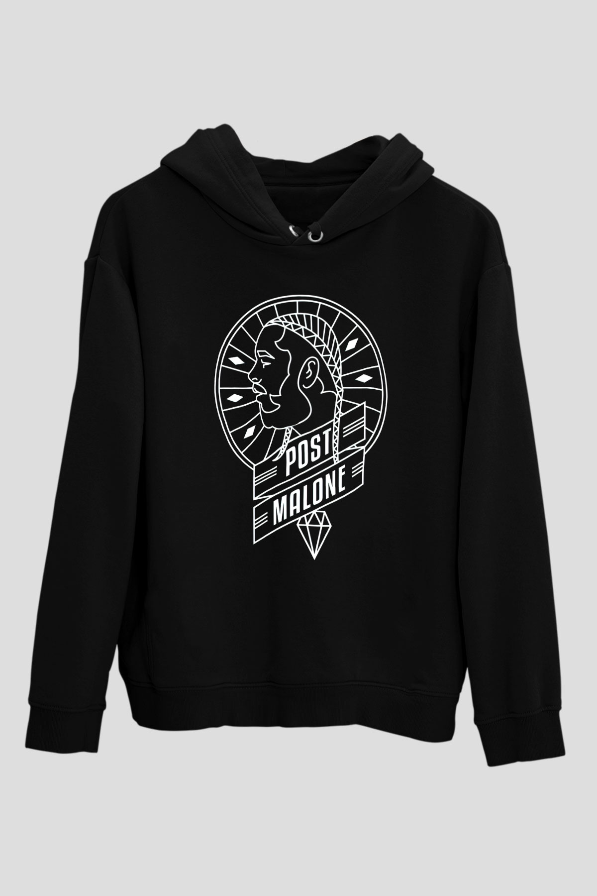 Post Malone Siyah Unisex Hoodie
