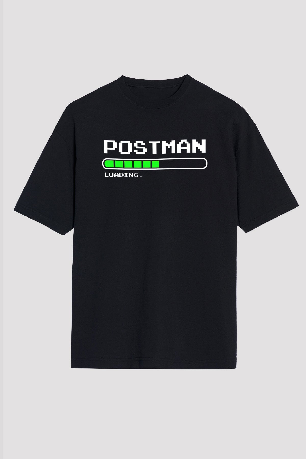 Postacı Siyah Oversize Tişört Oversize T-shirt - TişörtFabrikası