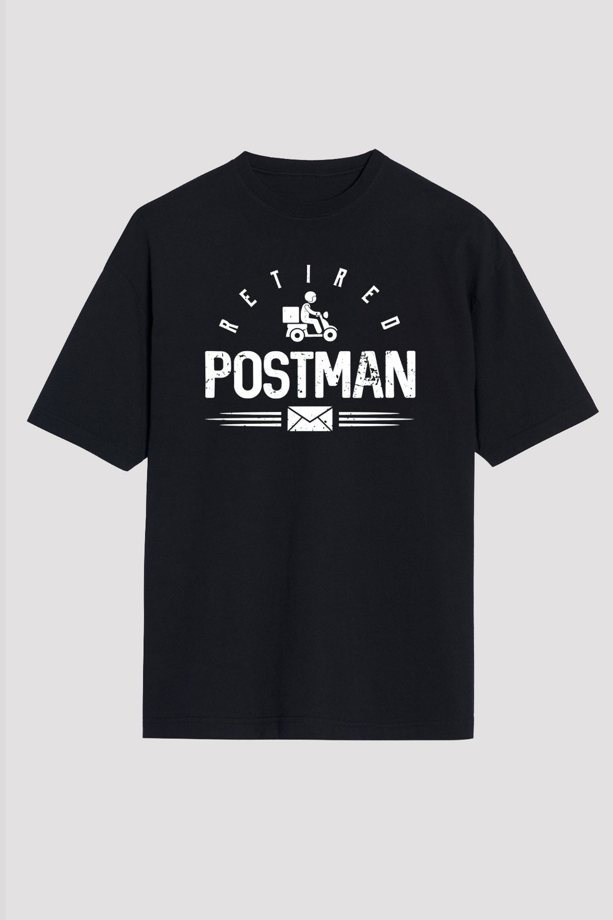 Postacı Siyah Oversize Tişört Oversize T-shirt - TişörtFabrikası