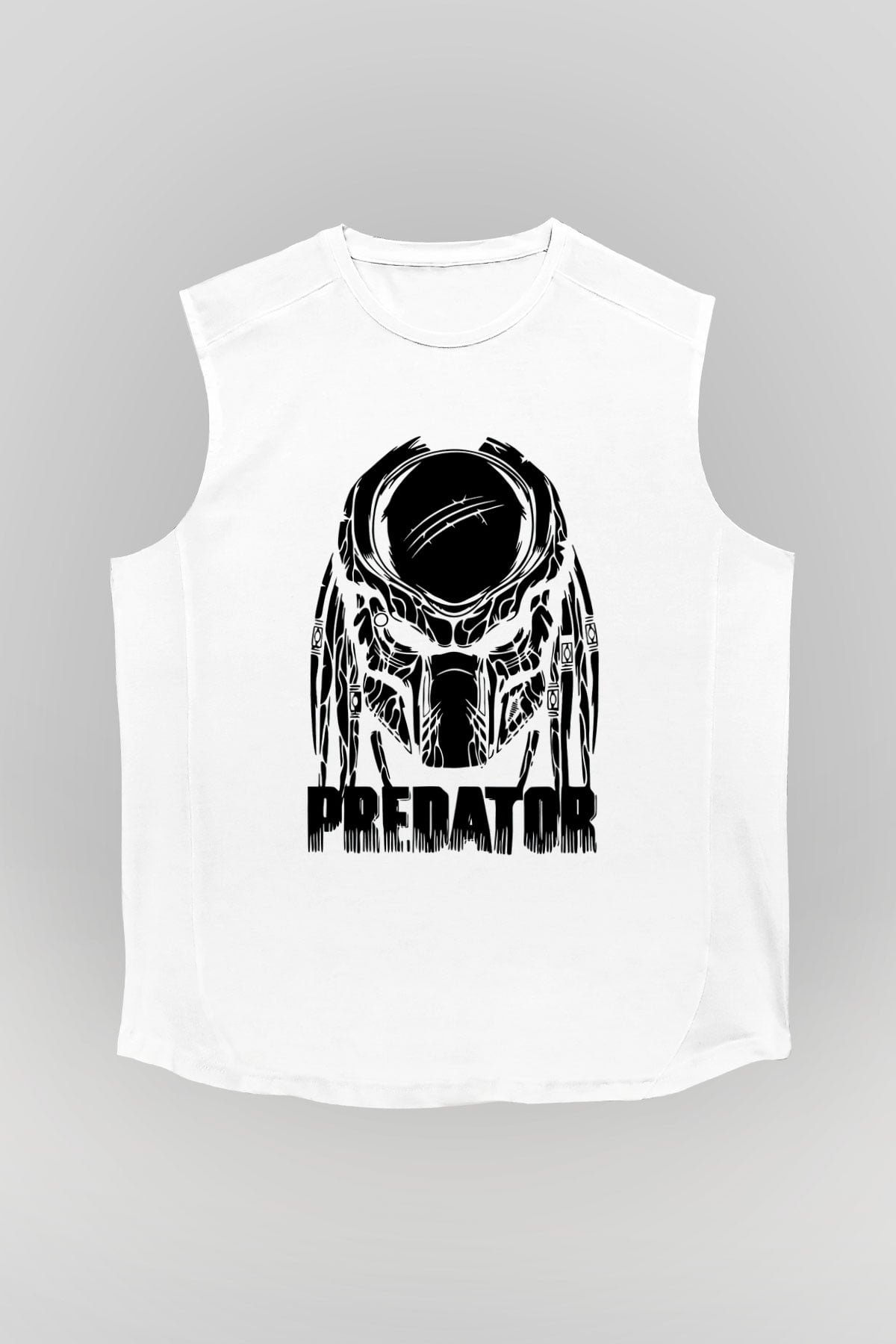 Predator Beyaz Unisex Kolsuz Tişört