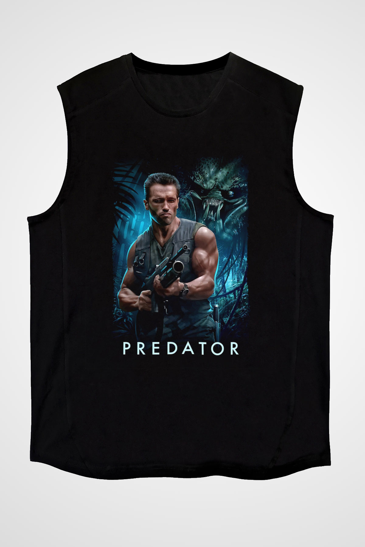 Predator Siyah Unisex Kolsuz Tişört