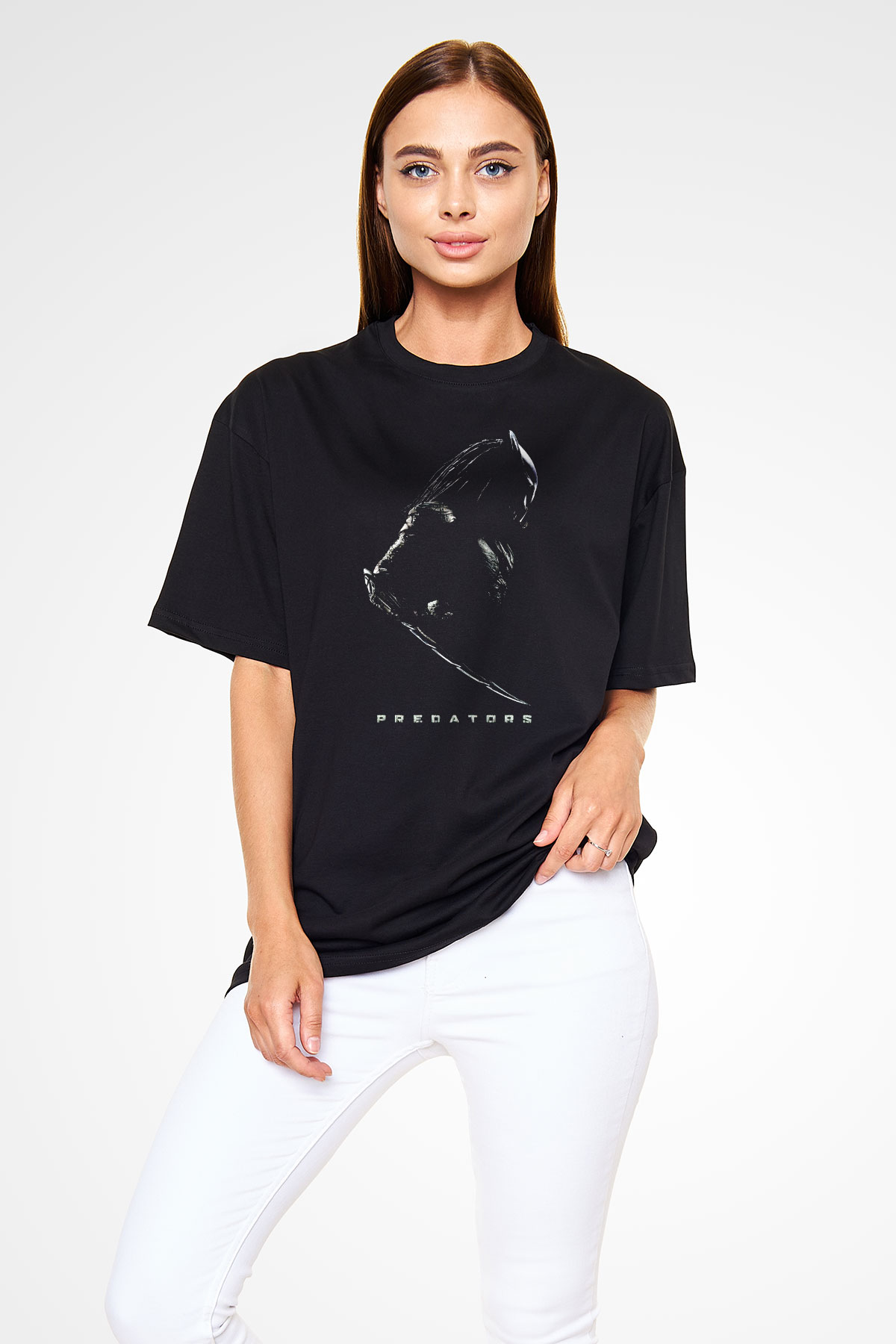 Predator Siyah Unisex Oversize Tişört