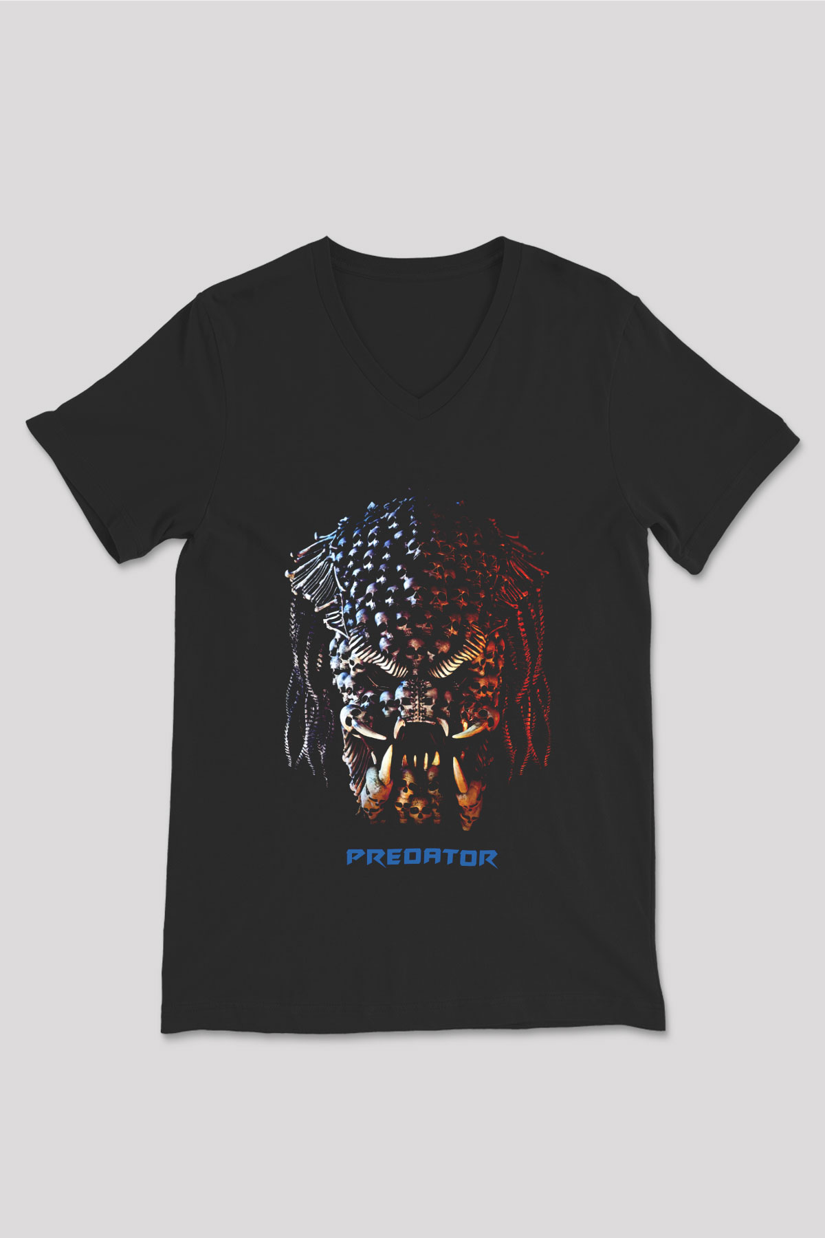 Predator Siyah Unisex V Yaka Tişört