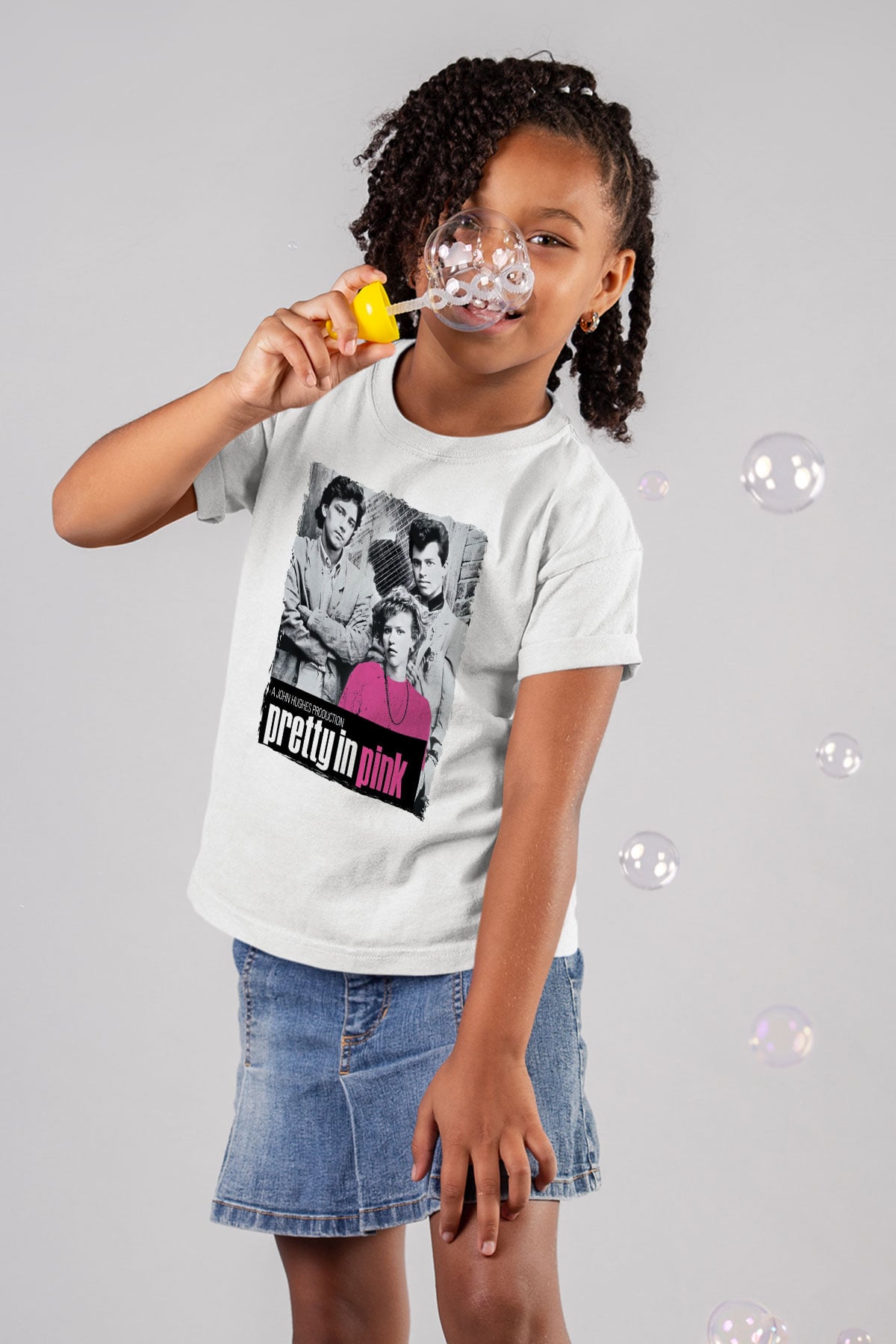 Pretty in Pink Beyaz Unisex  Çocuk Tişört