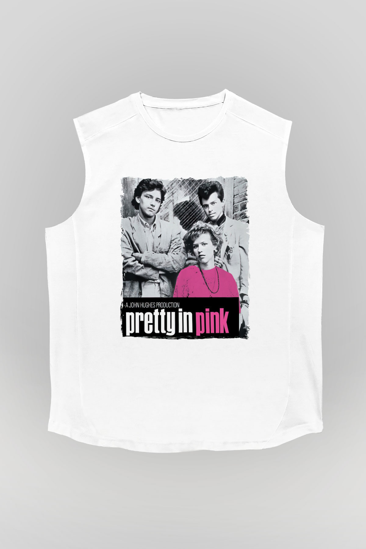 Pretty in Pink Beyaz Unisex  Kolsuz Tişört