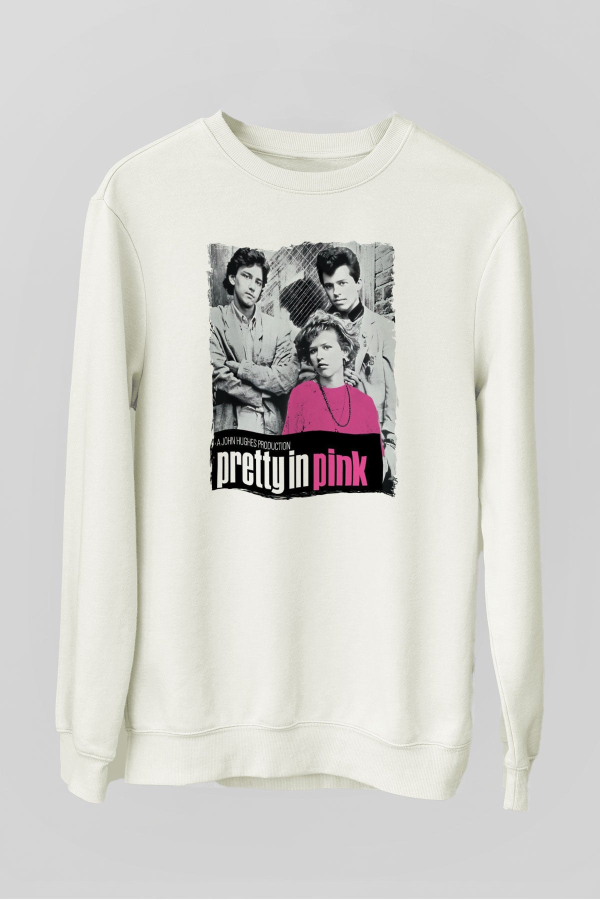 Pretty in Pink Beyaz Unisex  Sweatshirt