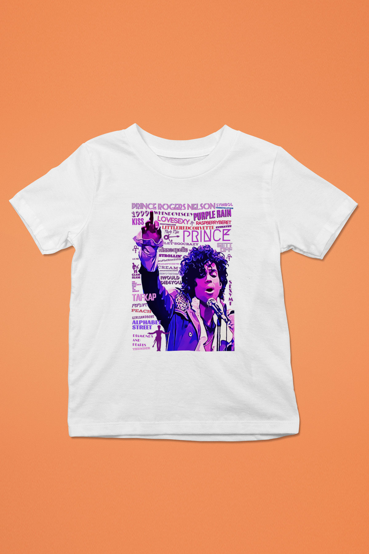 Prince Beyaz Unisex Çocuk Tişört