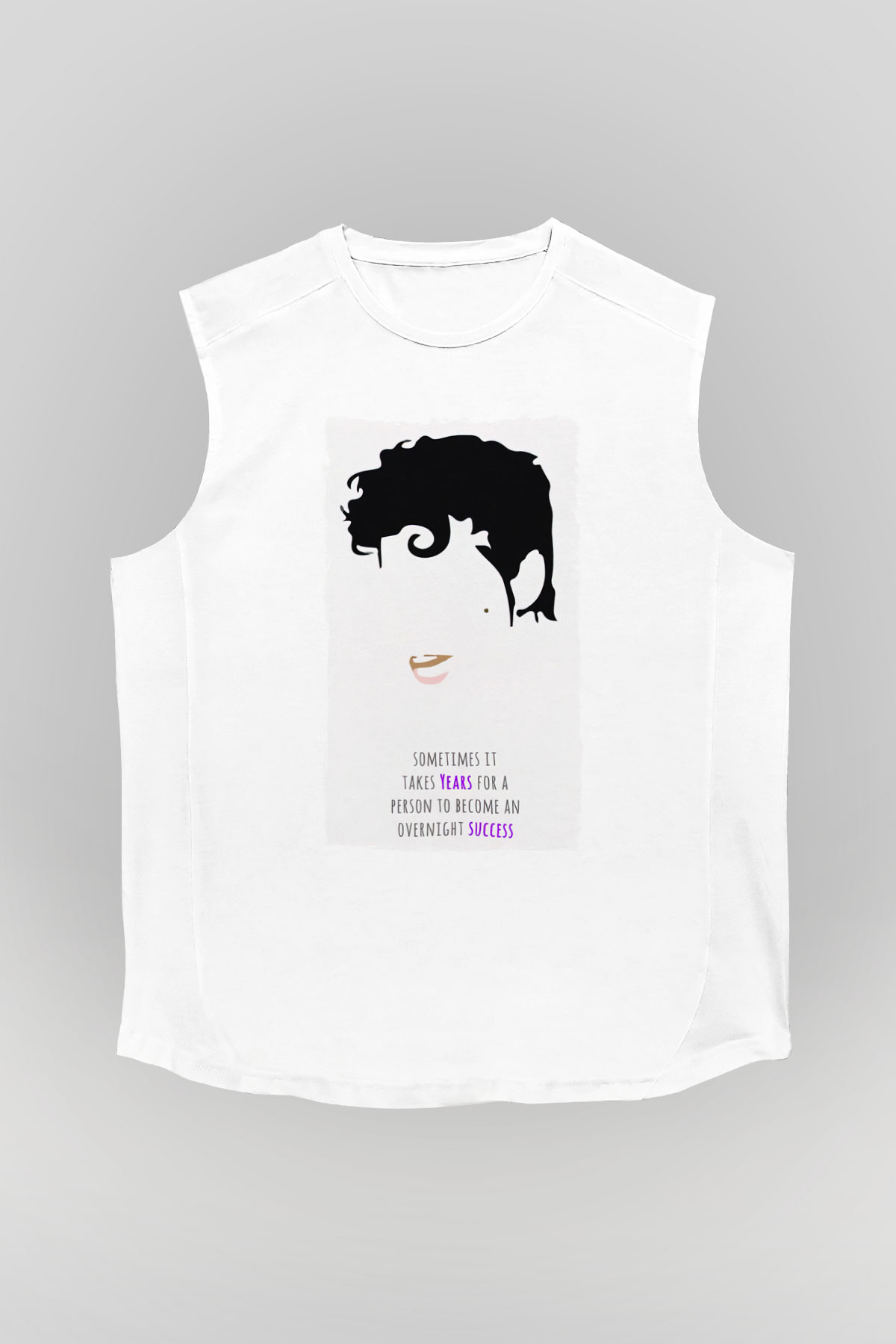 Prince Beyaz Unisex Kolsuz Tişört