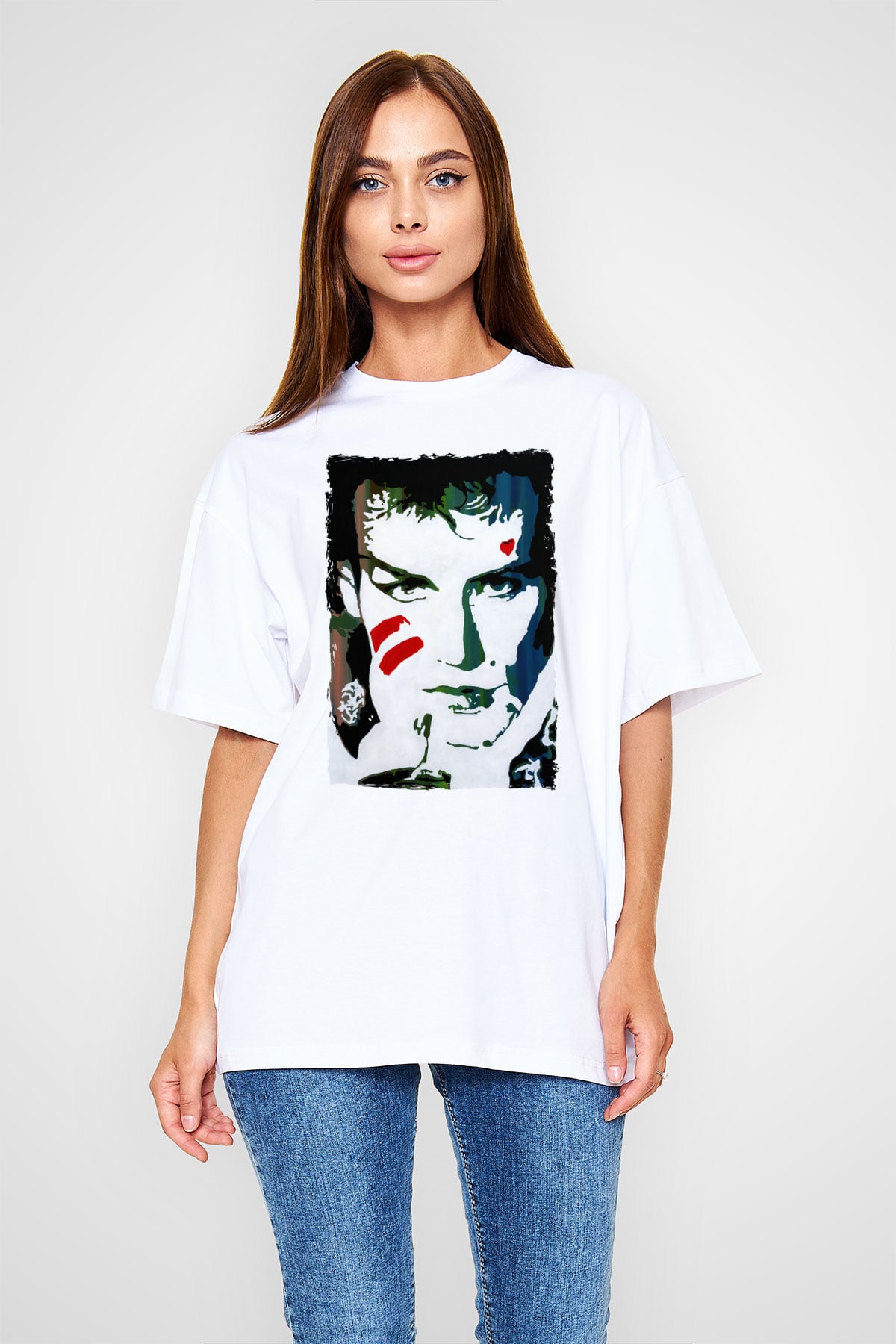 Prince Beyaz Oversize Tişört Oversize T-shirt - TişörtFabrikası