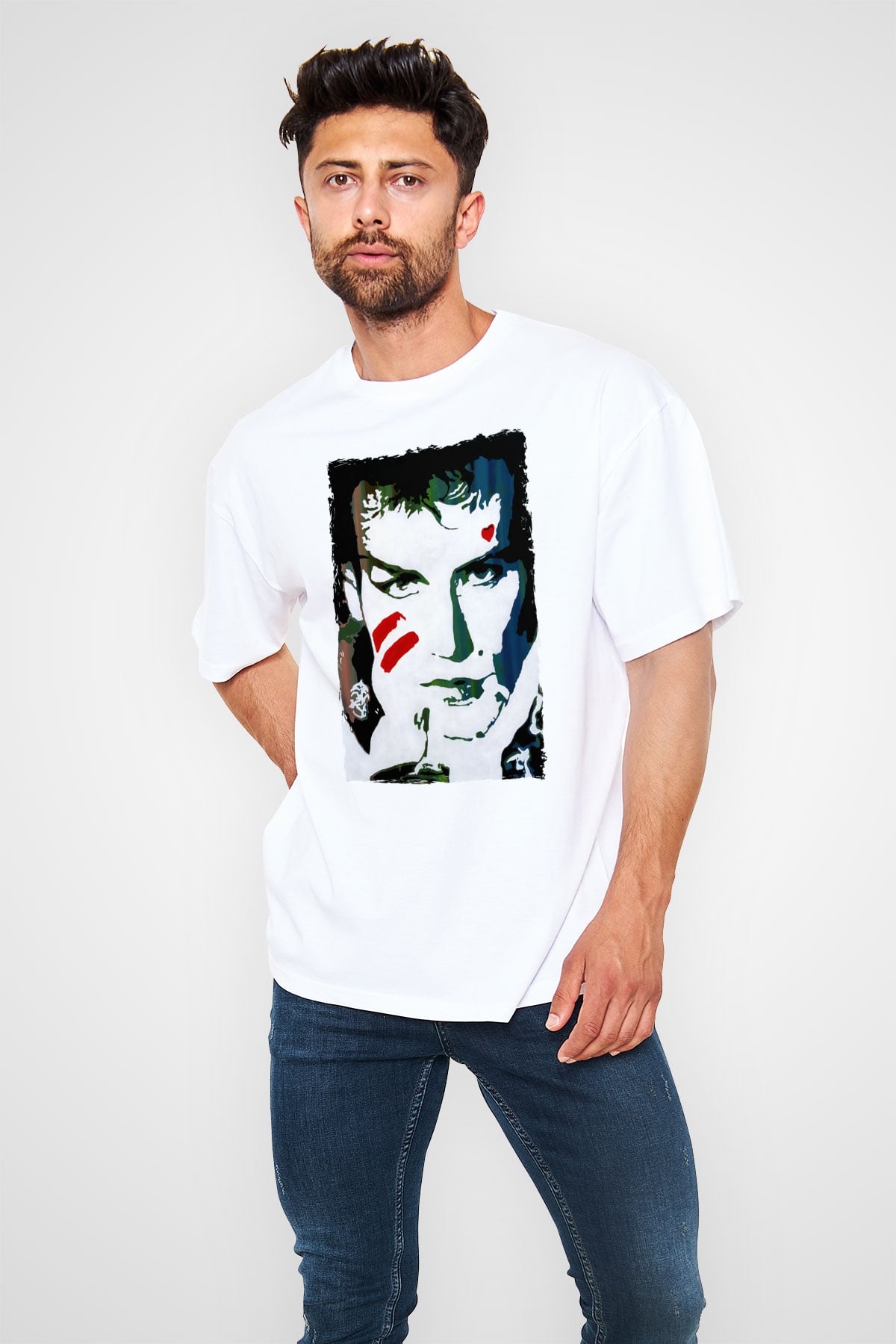 Prince Beyaz Oversize Tişört Oversize T-shirt - TişörtFabrikası