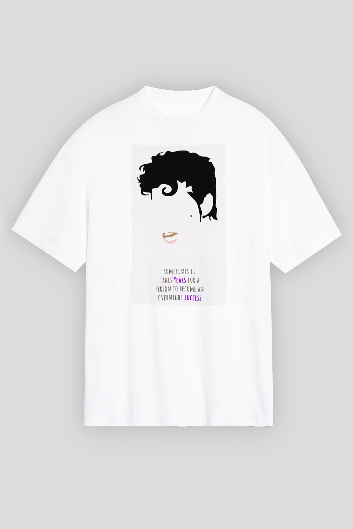 Prince Beyaz Oversize Tişört Oversize T-shirt - TişörtFabrikası
