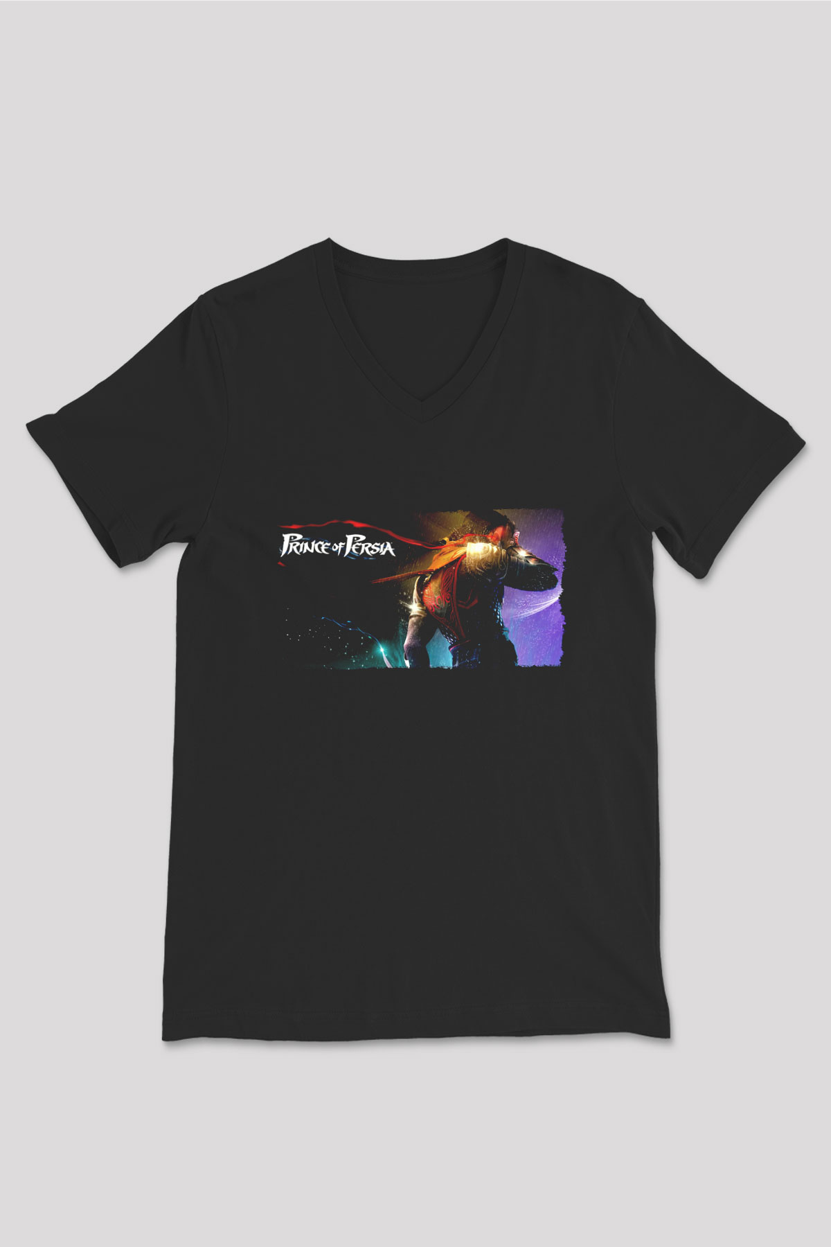 Prince Of Persia Siyah Unisex V Yaka Tişört