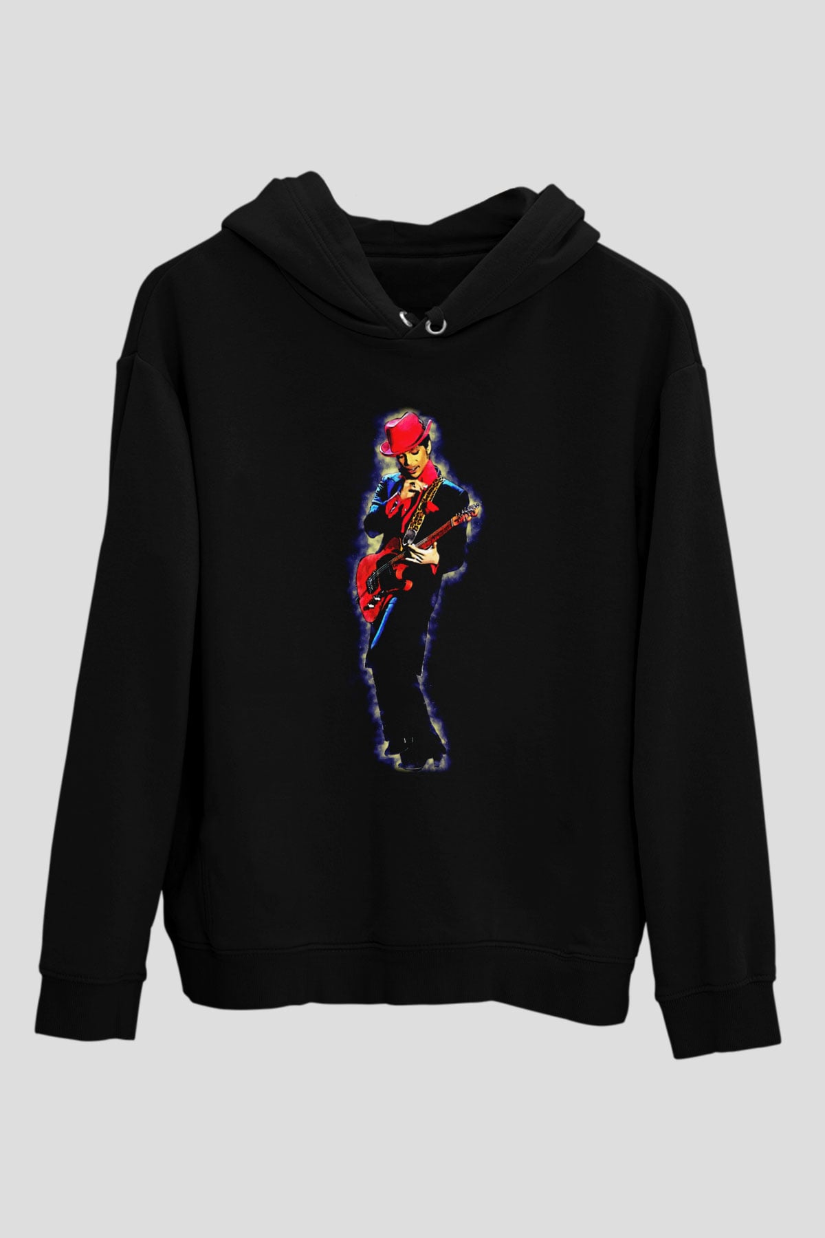 Prince Siyah Unisex Kapüşonlu Sweatshirt