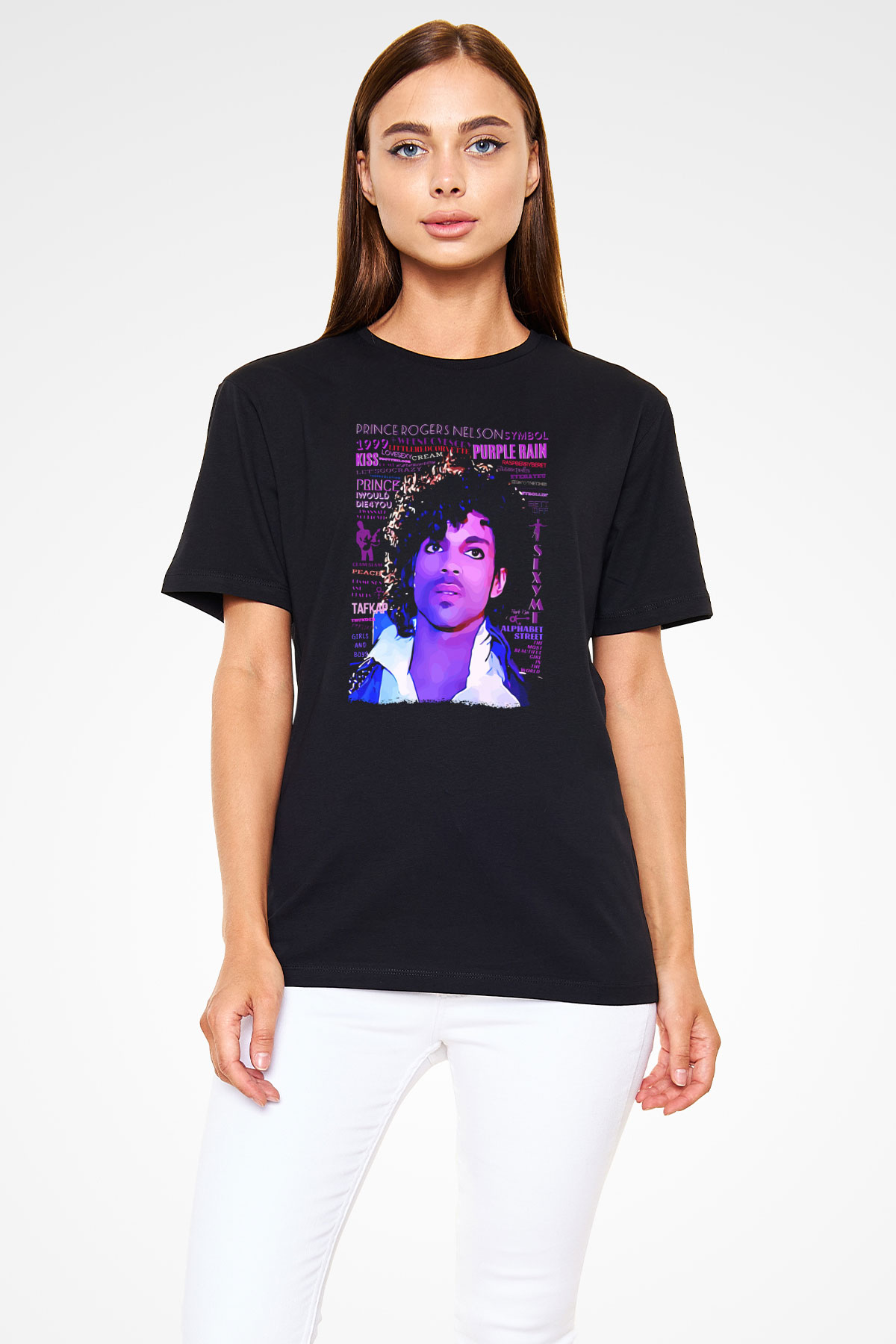 Prince Siyah Unisex Tişört T-Shirt - TişörtFabrikası