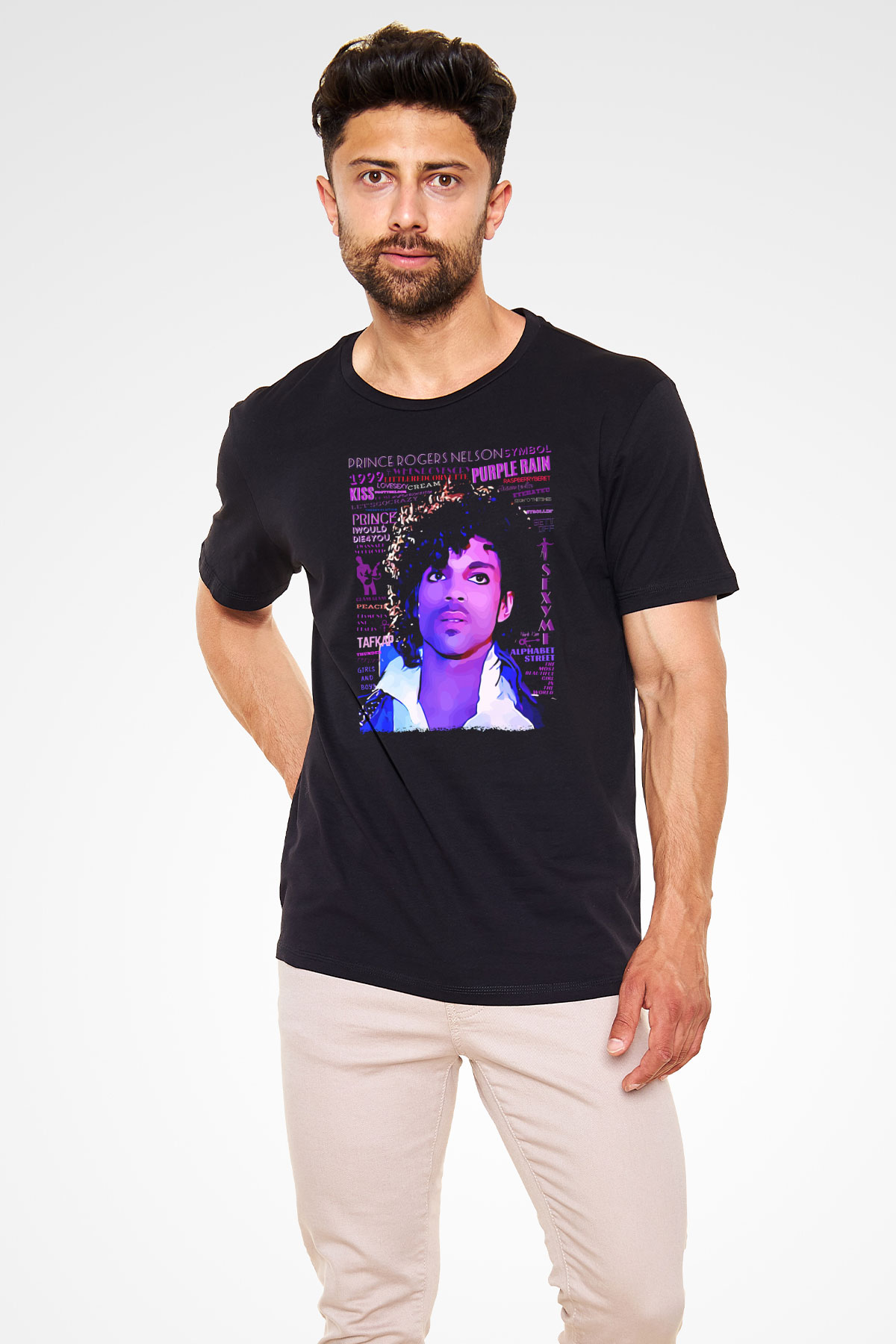 Prince Siyah Unisex Tişört T-Shirt - TişörtFabrikası