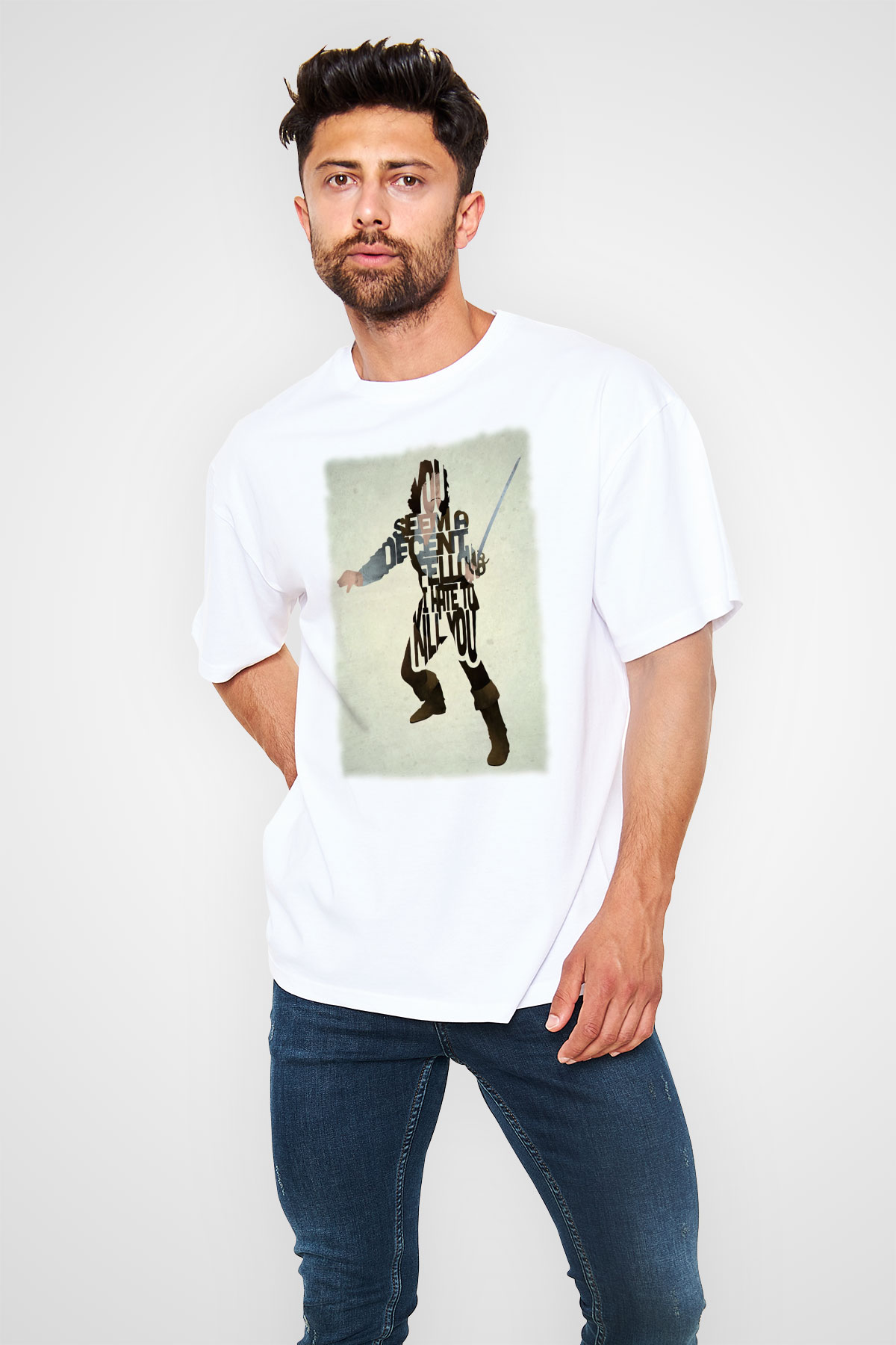 Princess Bride Beyaz Oversize Tişört