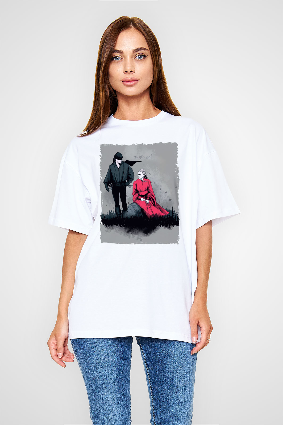 Princess Bride Beyaz Oversize Tişört