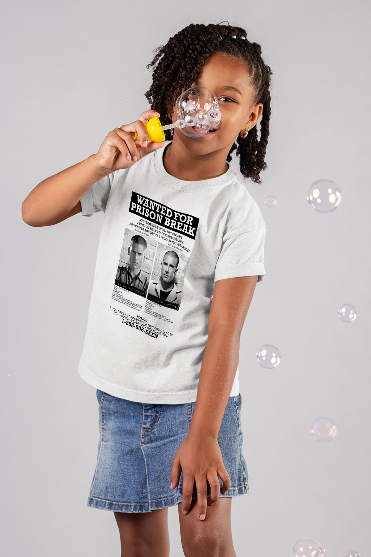 Prison Break Baskılı Beyaz Unisex Çocuk Tişört