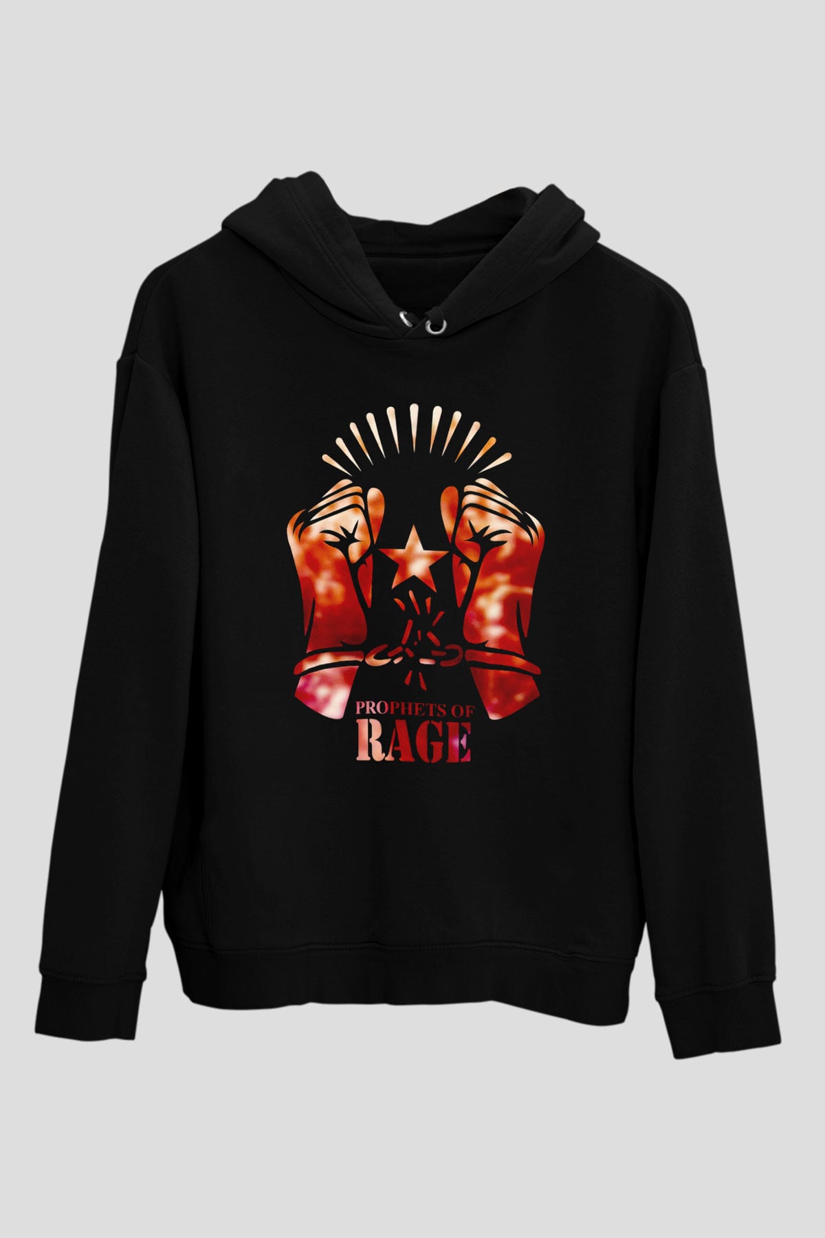 Prophets of Rage Siyah Unisex Kapüşonlu Sweatshirt