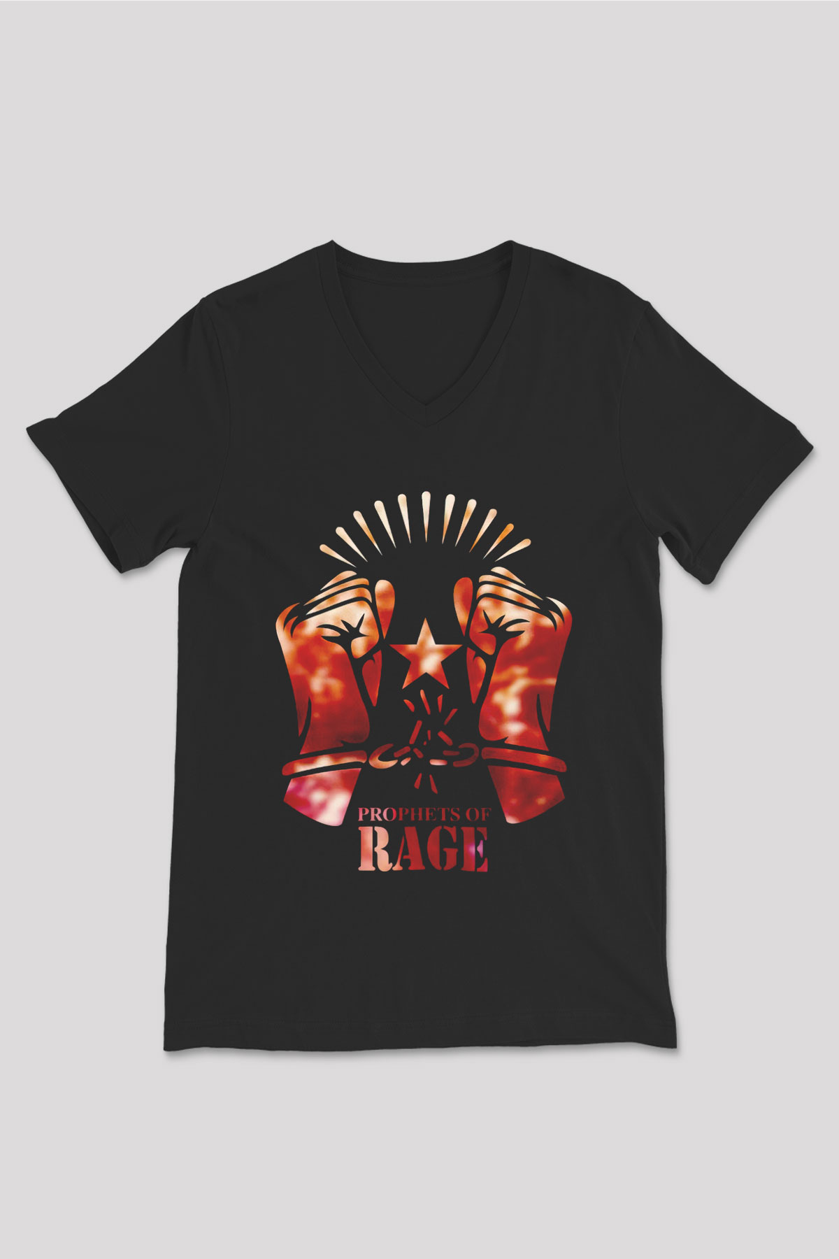 Prophets of Rage Siyah Unisex V Yaka Tişört