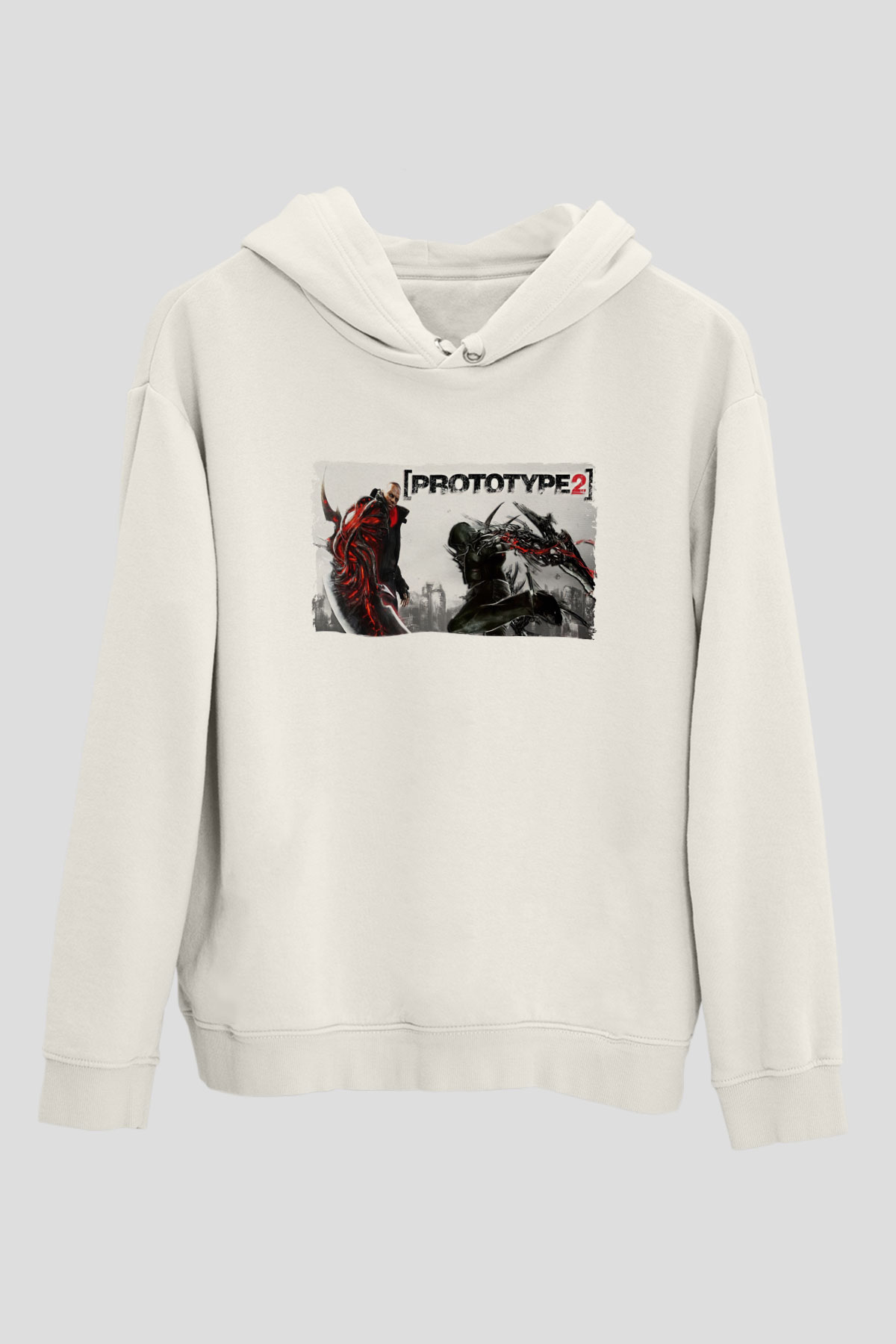 Prototype Beyaz Unisex Hoodie