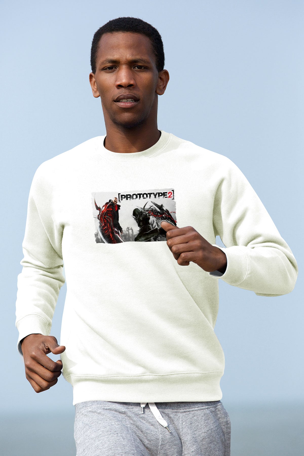 Prototype Beyaz Unisex Sweatshirt