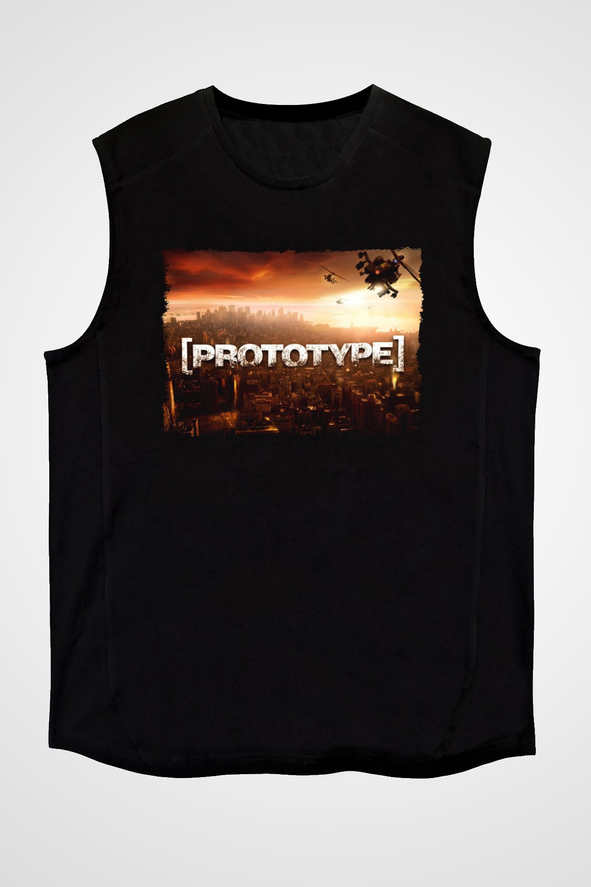 Prototype Siyah Unisex Kolsuz Tişört